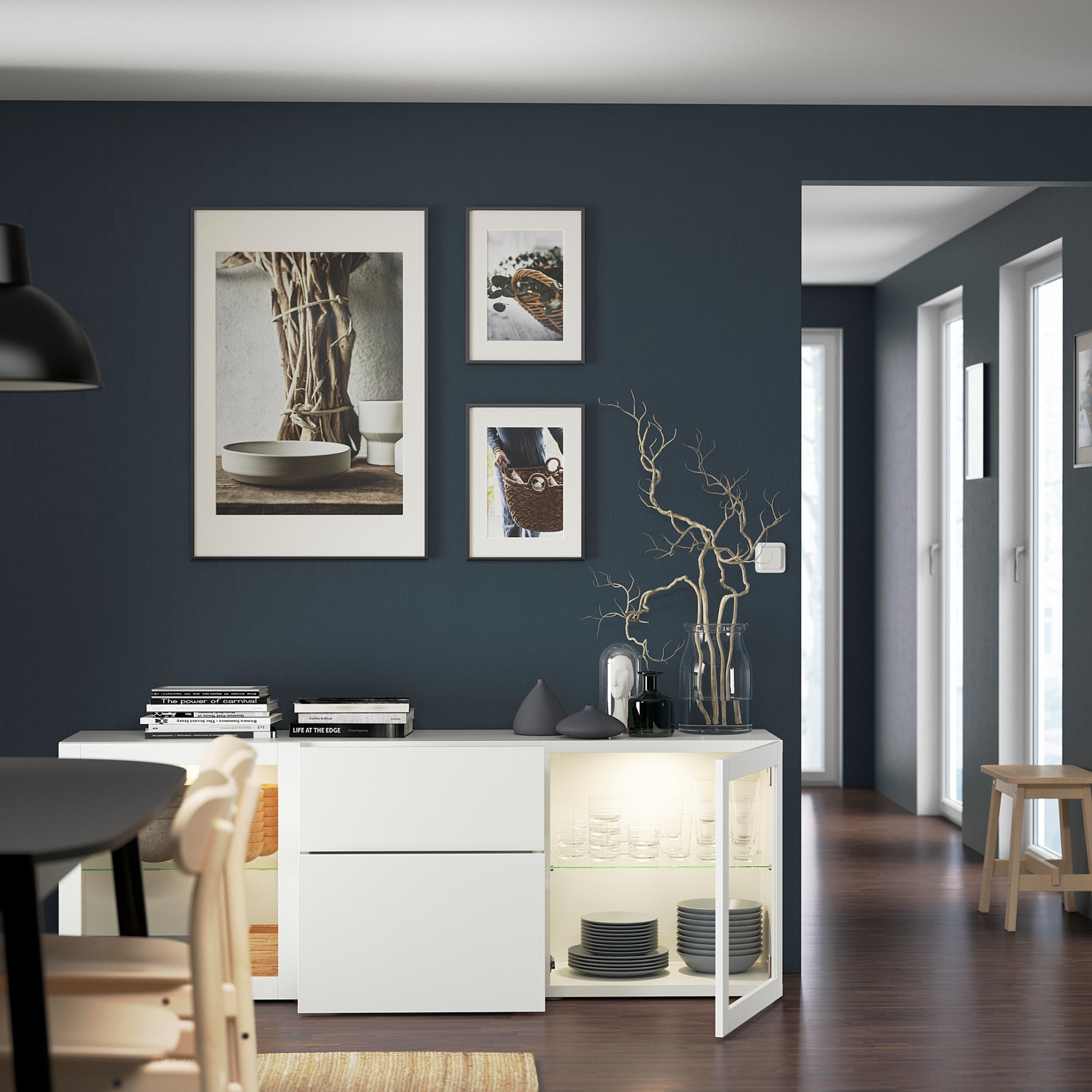 BESTÅ, storage combination with drawers, 180x42x65 cm, 094.126.62