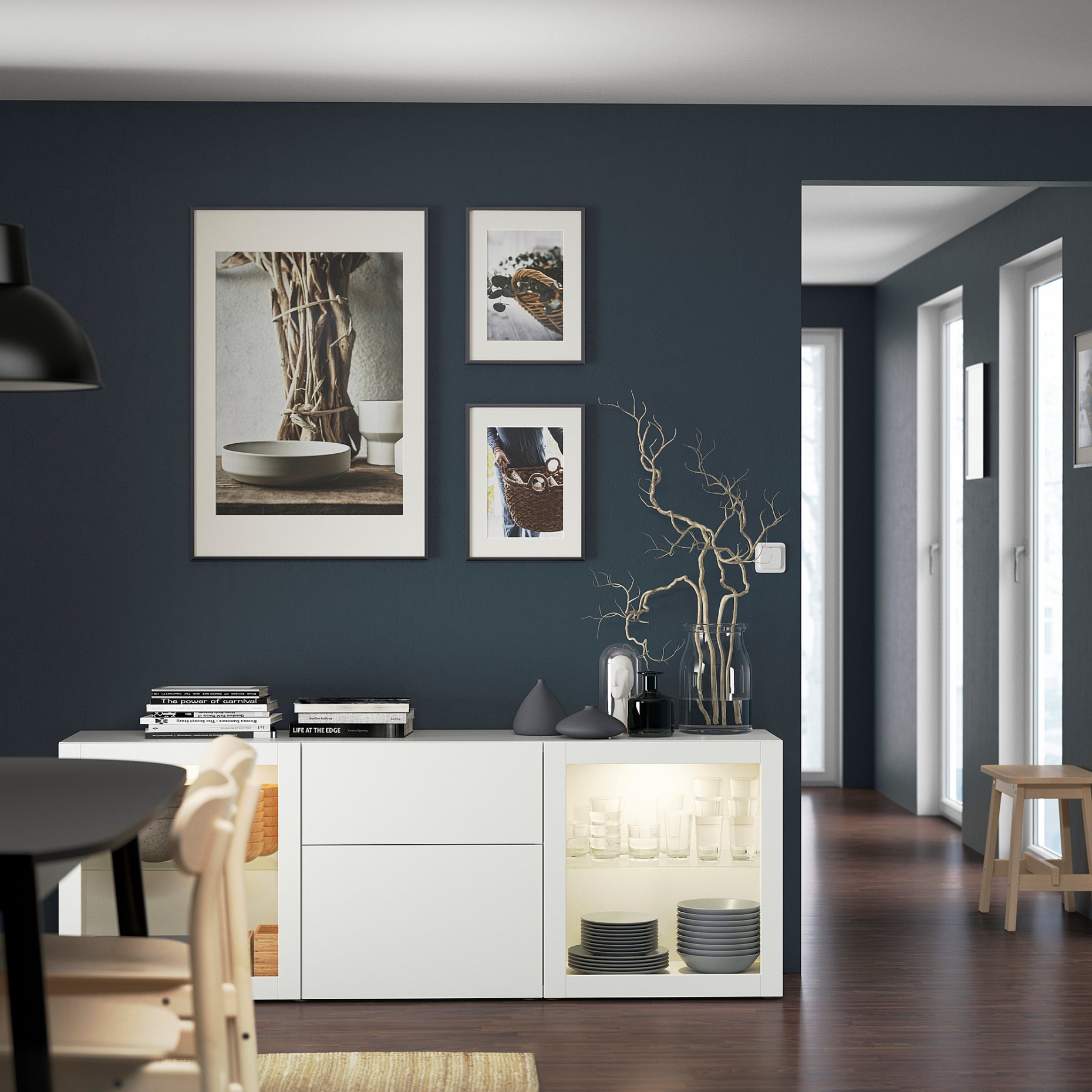 BESTÅ, storage combination with drawers, 180x42x65 cm, 094.126.62