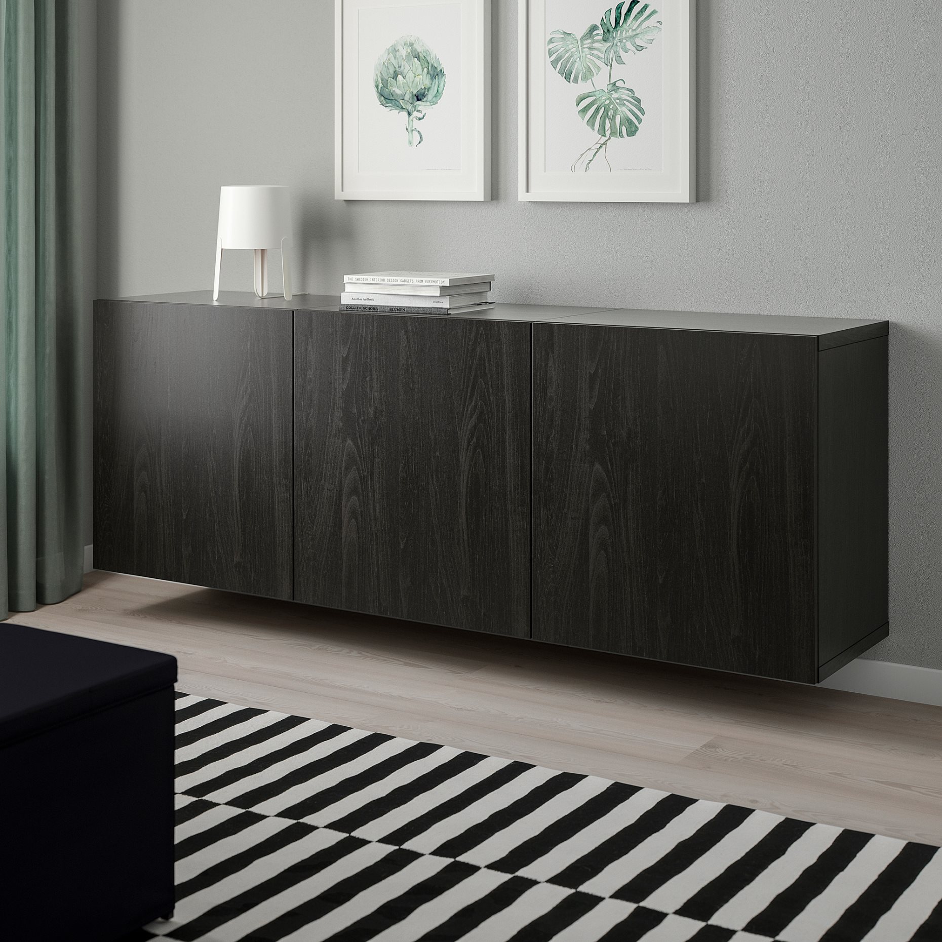 BESTÅ, wall-mounted cabinet combination, 180x42x64 cm, 094.259.09
