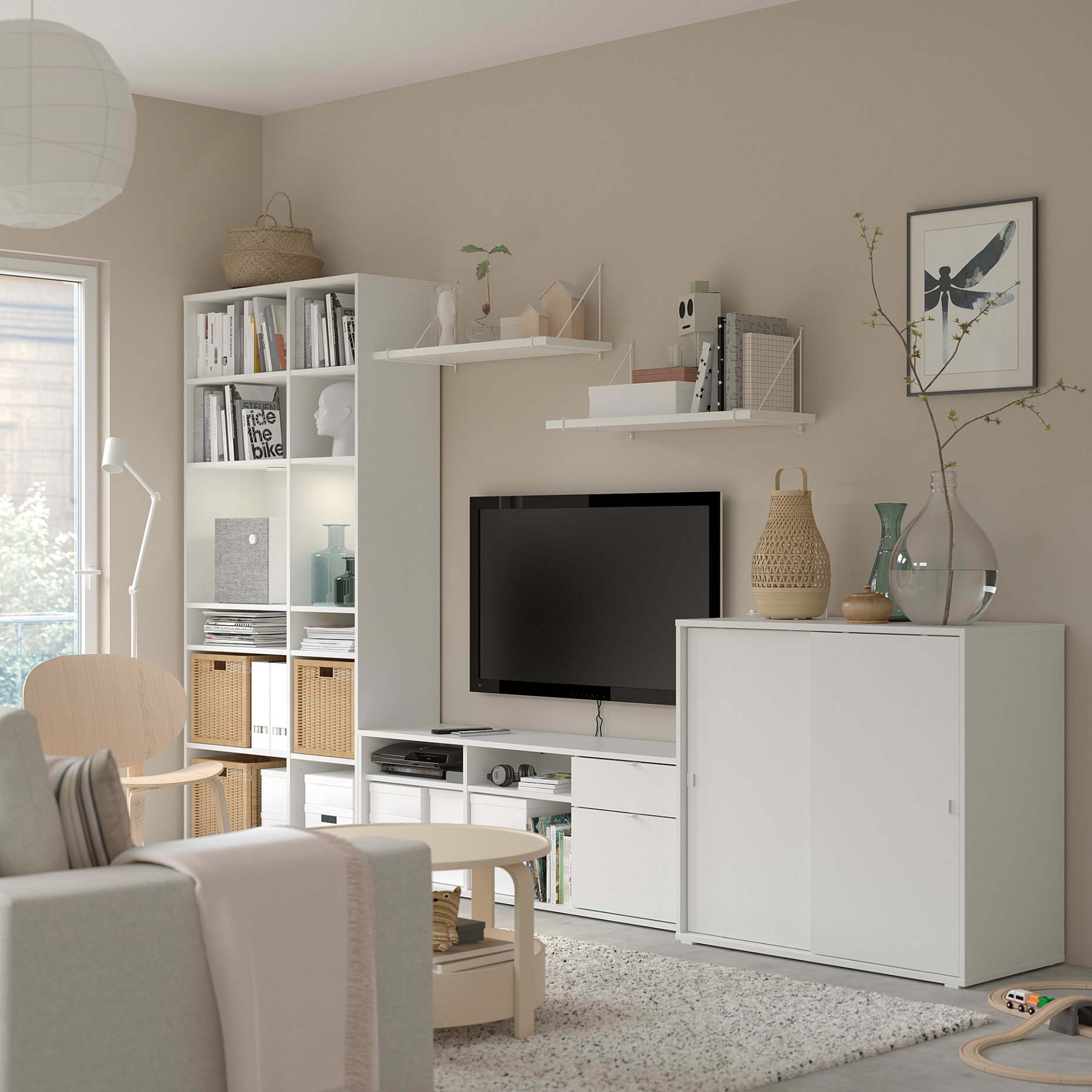 VIHALS, TV/storage combination, 337x47x200 cm, 094.406.79