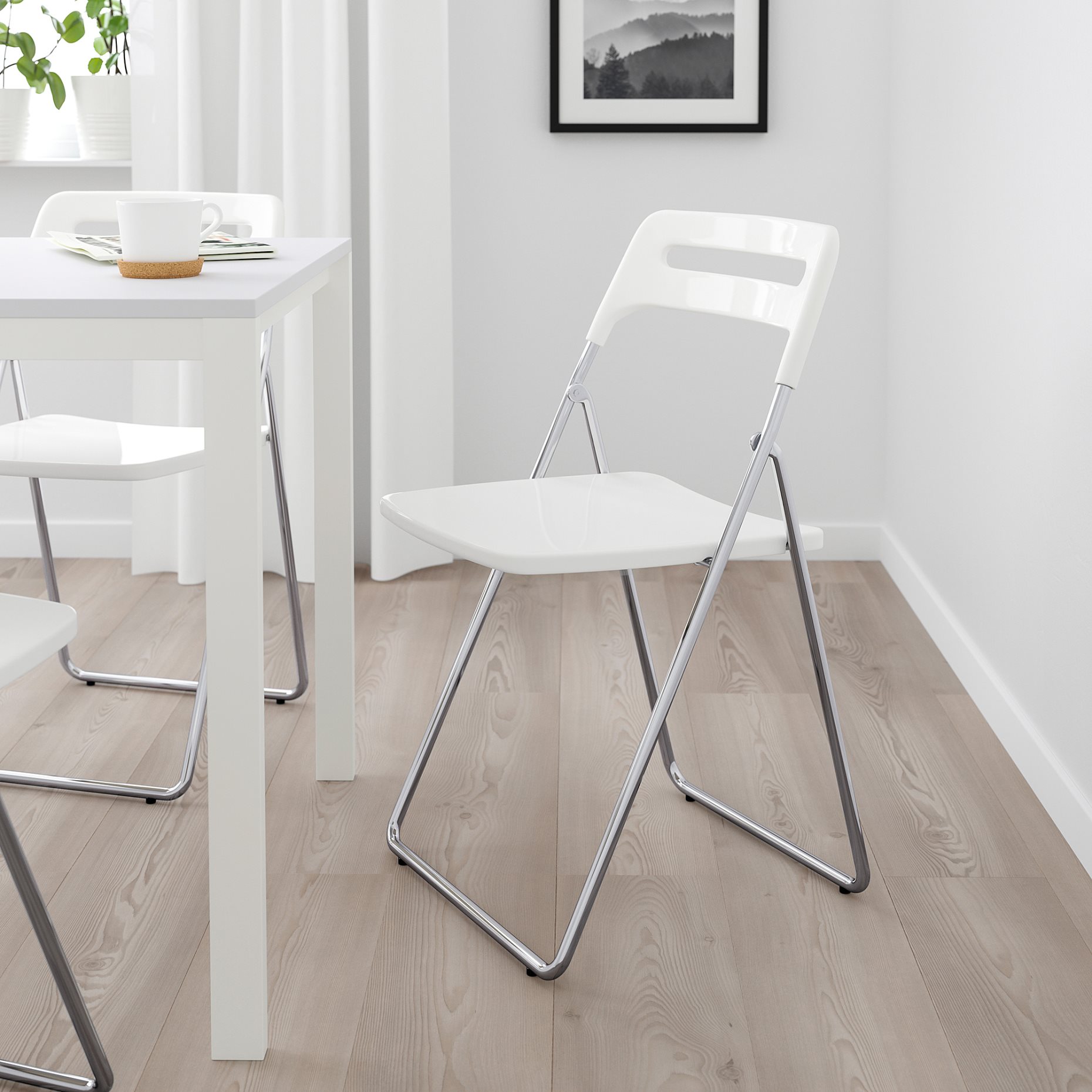 NISSE, folding chair/high-gloss, 101.150.67