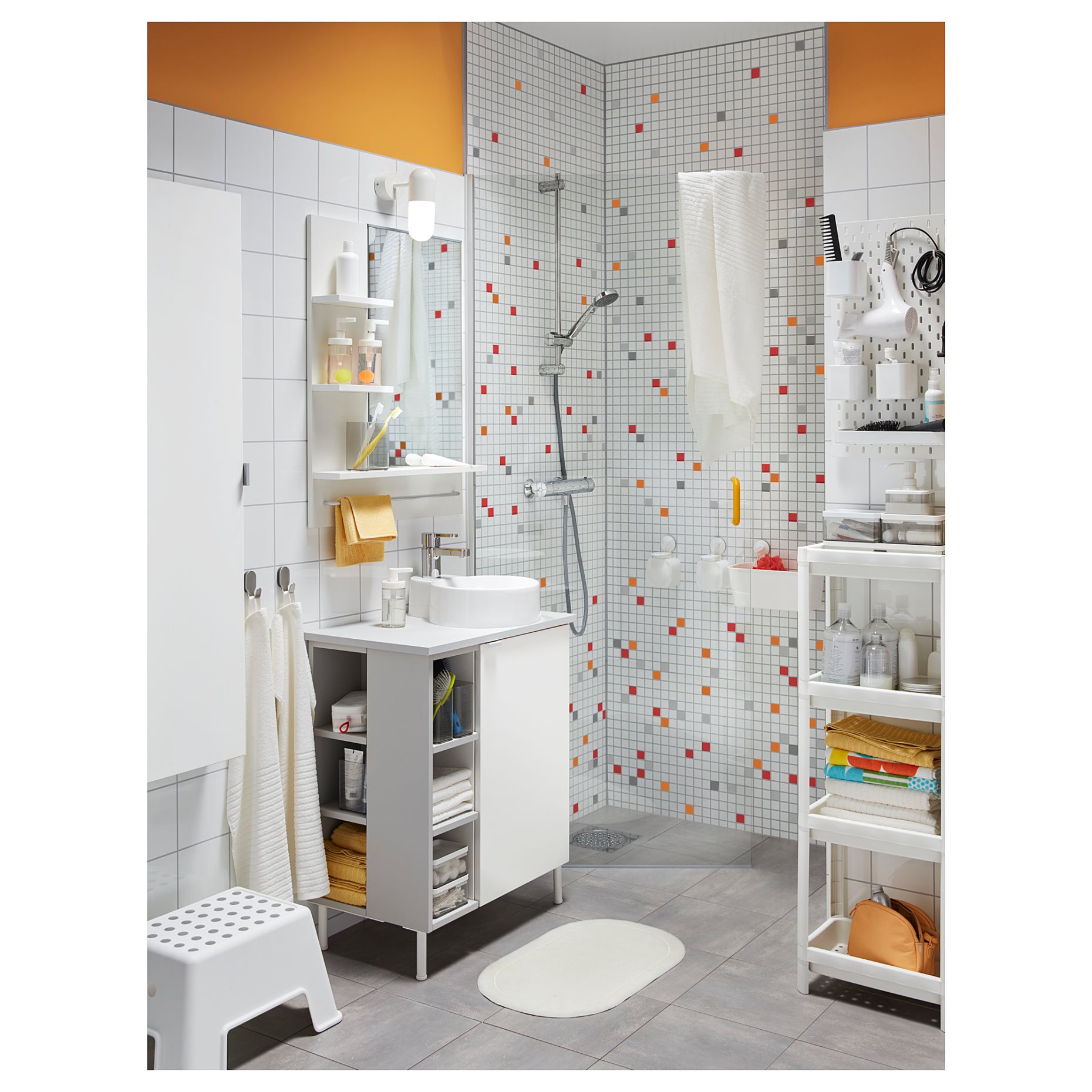 VALLAMOSSE, riser rail with handshower kit, 103.496.60