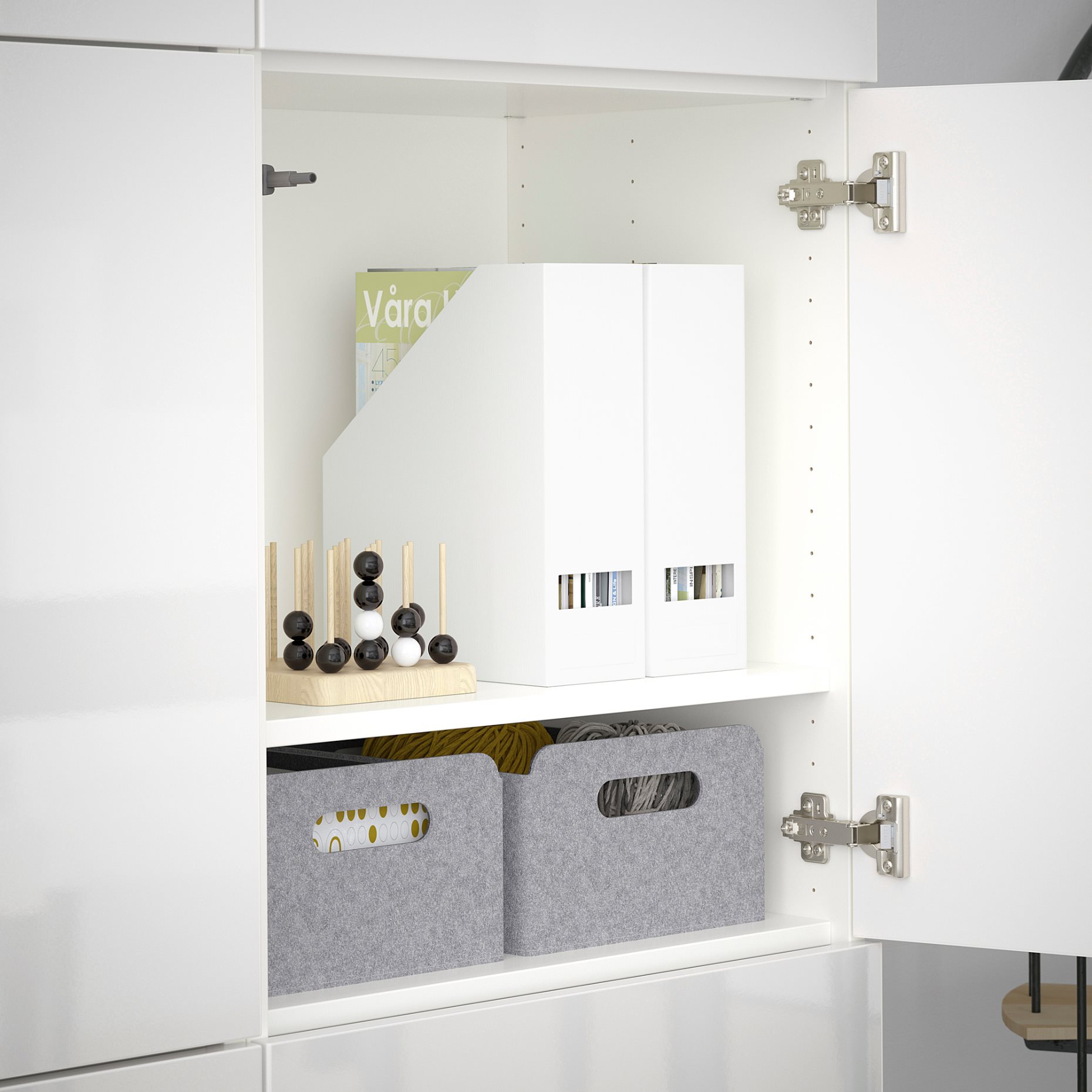 BESTÅ, storage combination with doors, 120x42x193 cm, 190.575.29