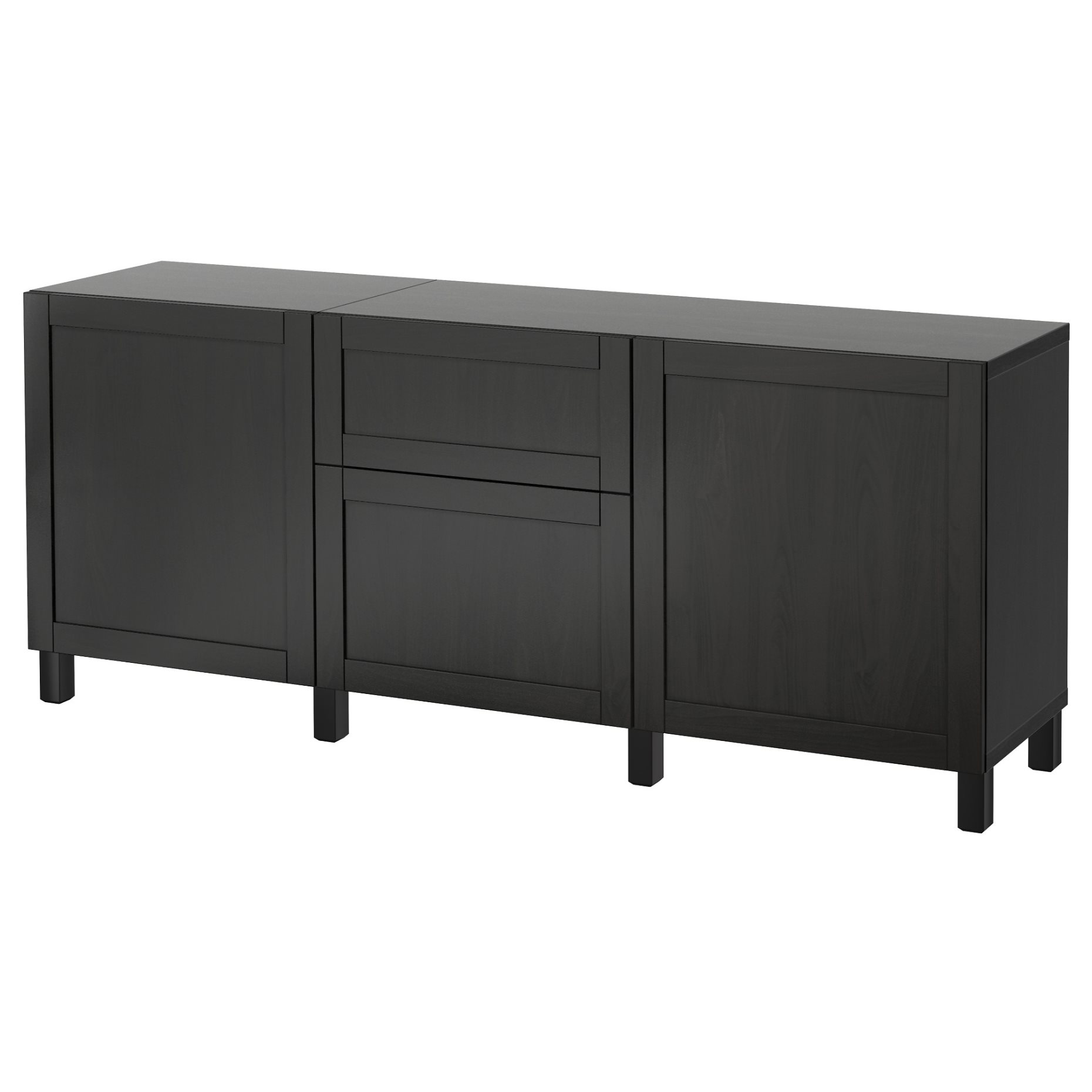 BESTÅ, storage combination with drawers soft-closing, 180x42x74 cm, 191.956.20
