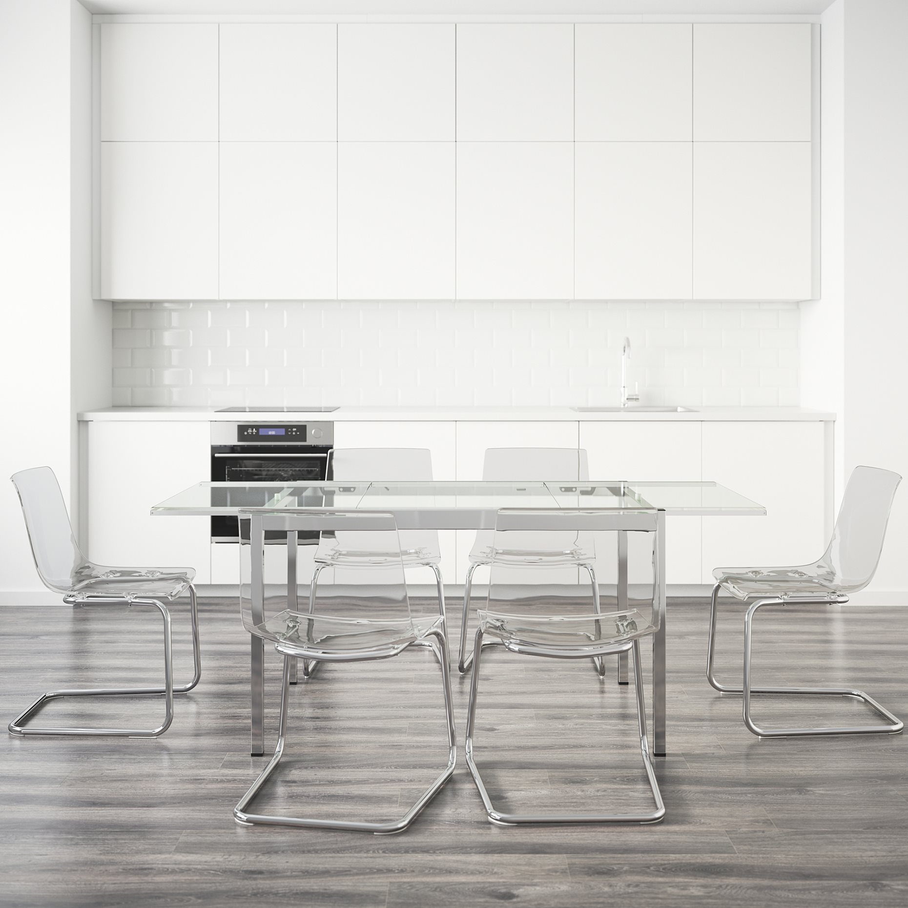 GLIVARP/TOBIAS, table and 6 chairs, 191.973.89