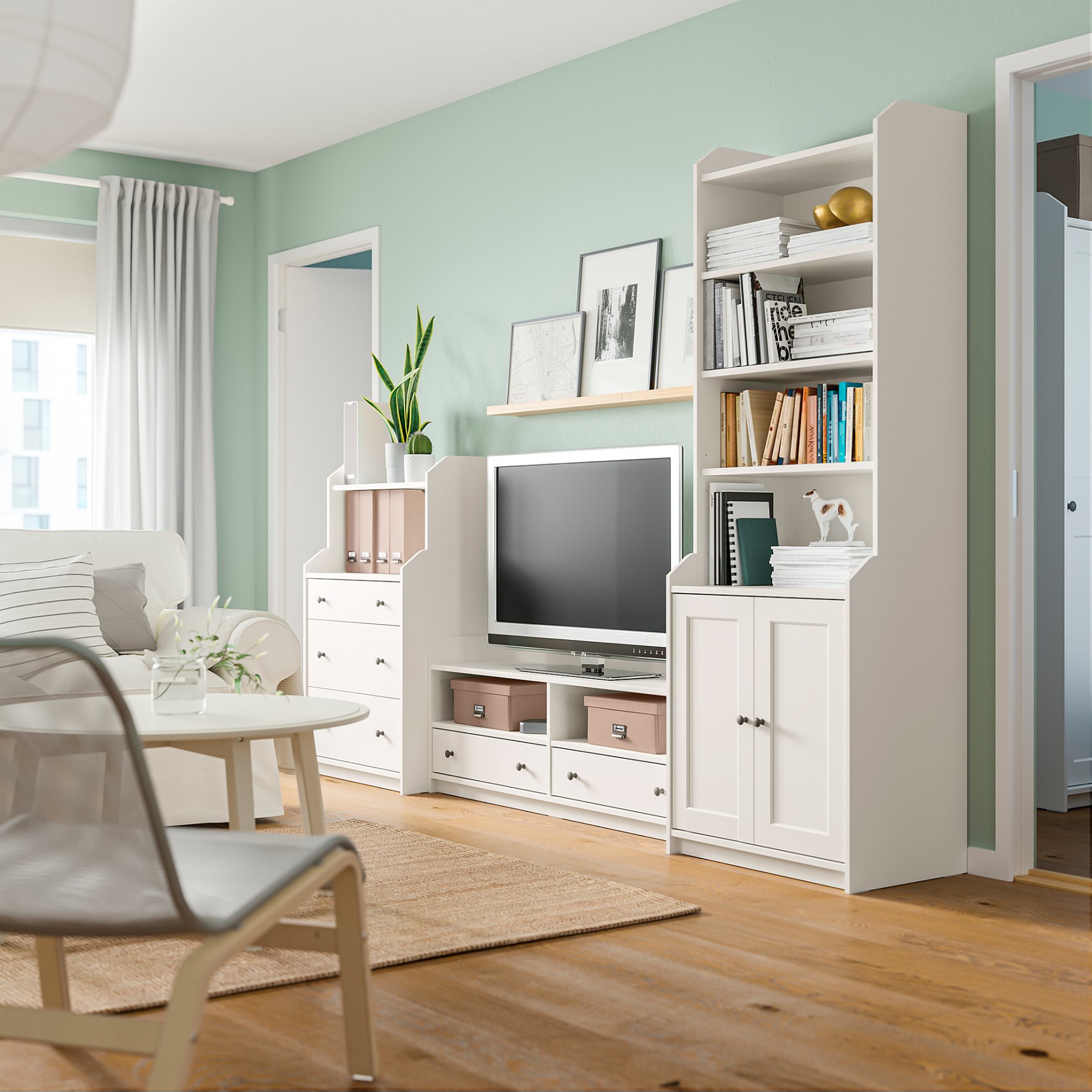 HAUGA, TV/storage combination, 193.884.40