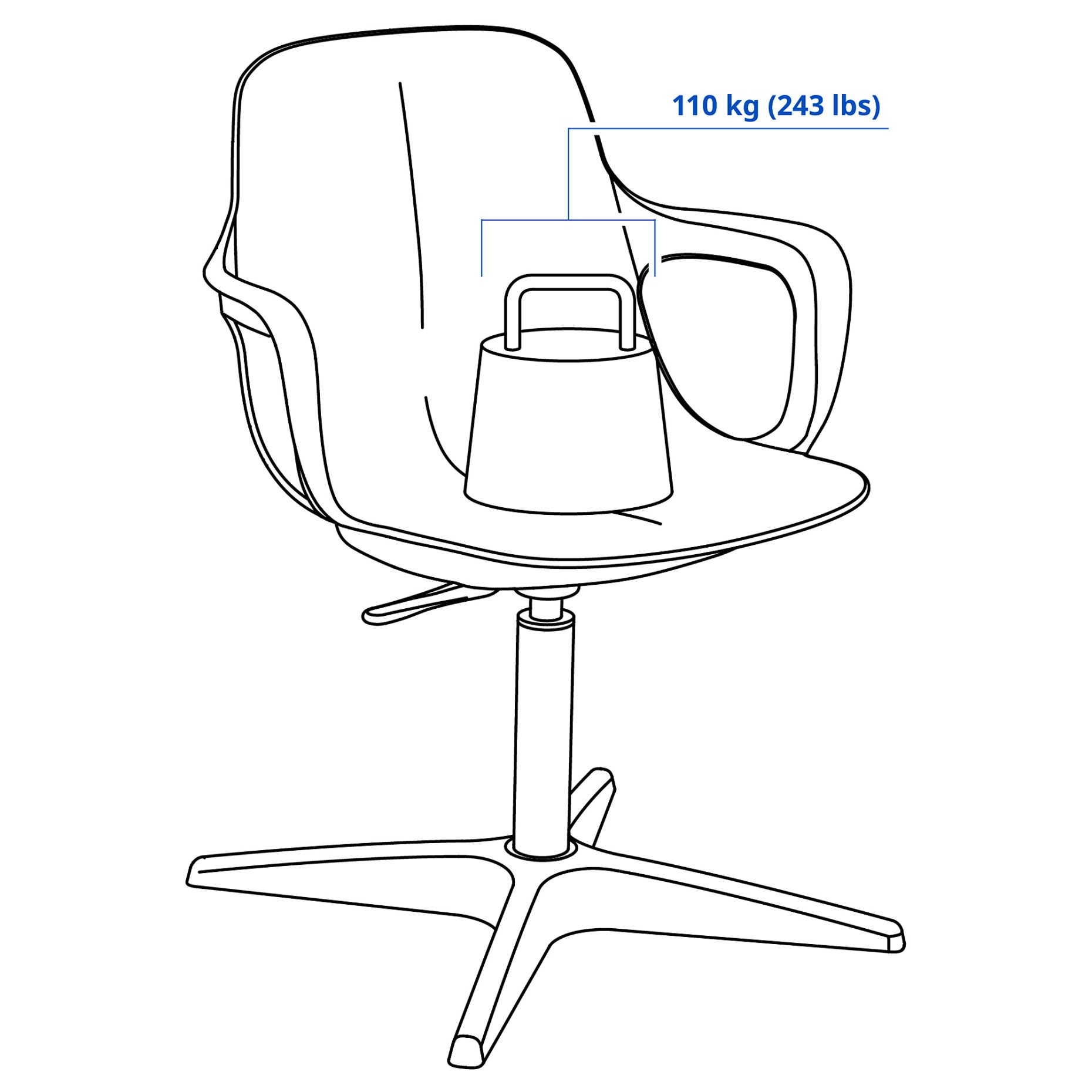 ODGER, swivel chair, 203.952.70