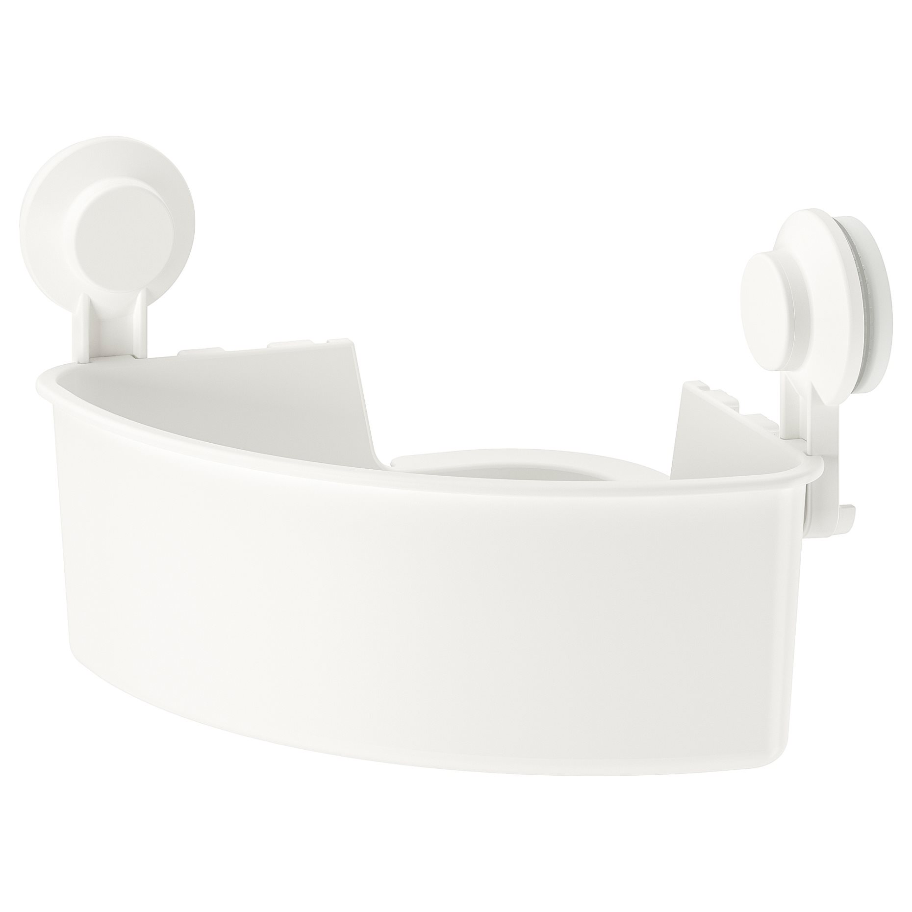 TISKEN, corner shelf unit with suction cup, 204.003.04
