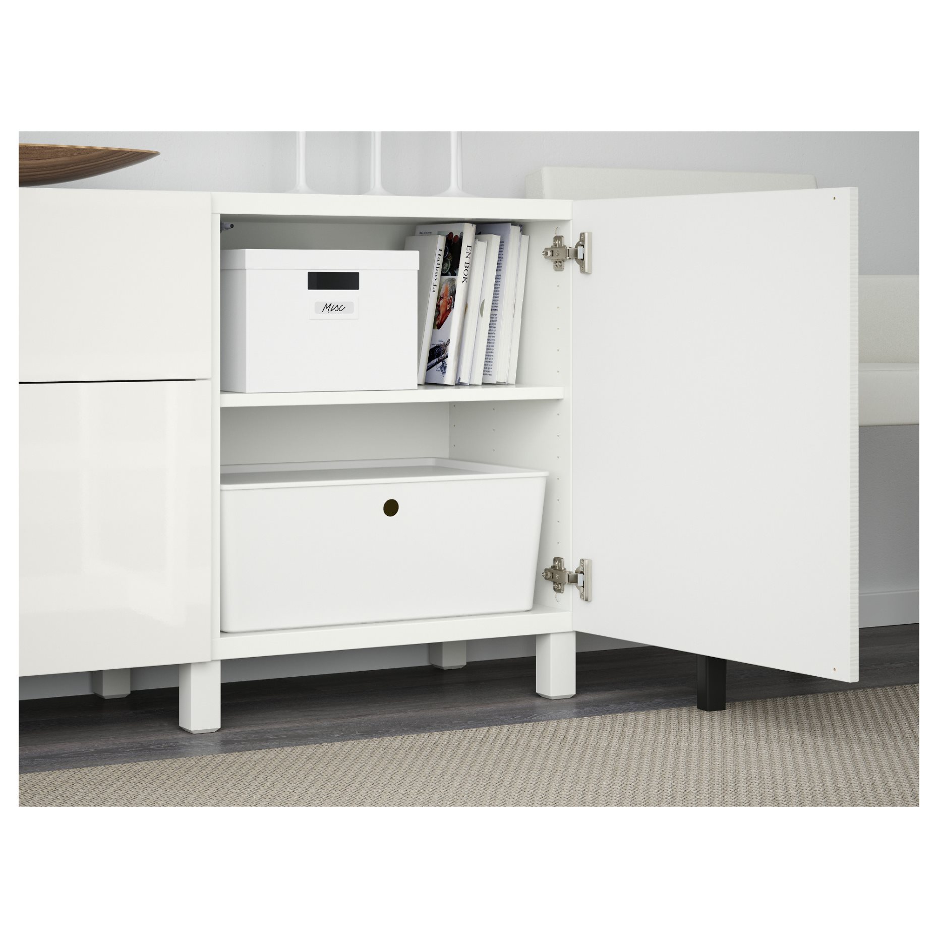 BESTÅ, storage combination with drawers soft-closing, 180x42x74 cm, 291.956.53