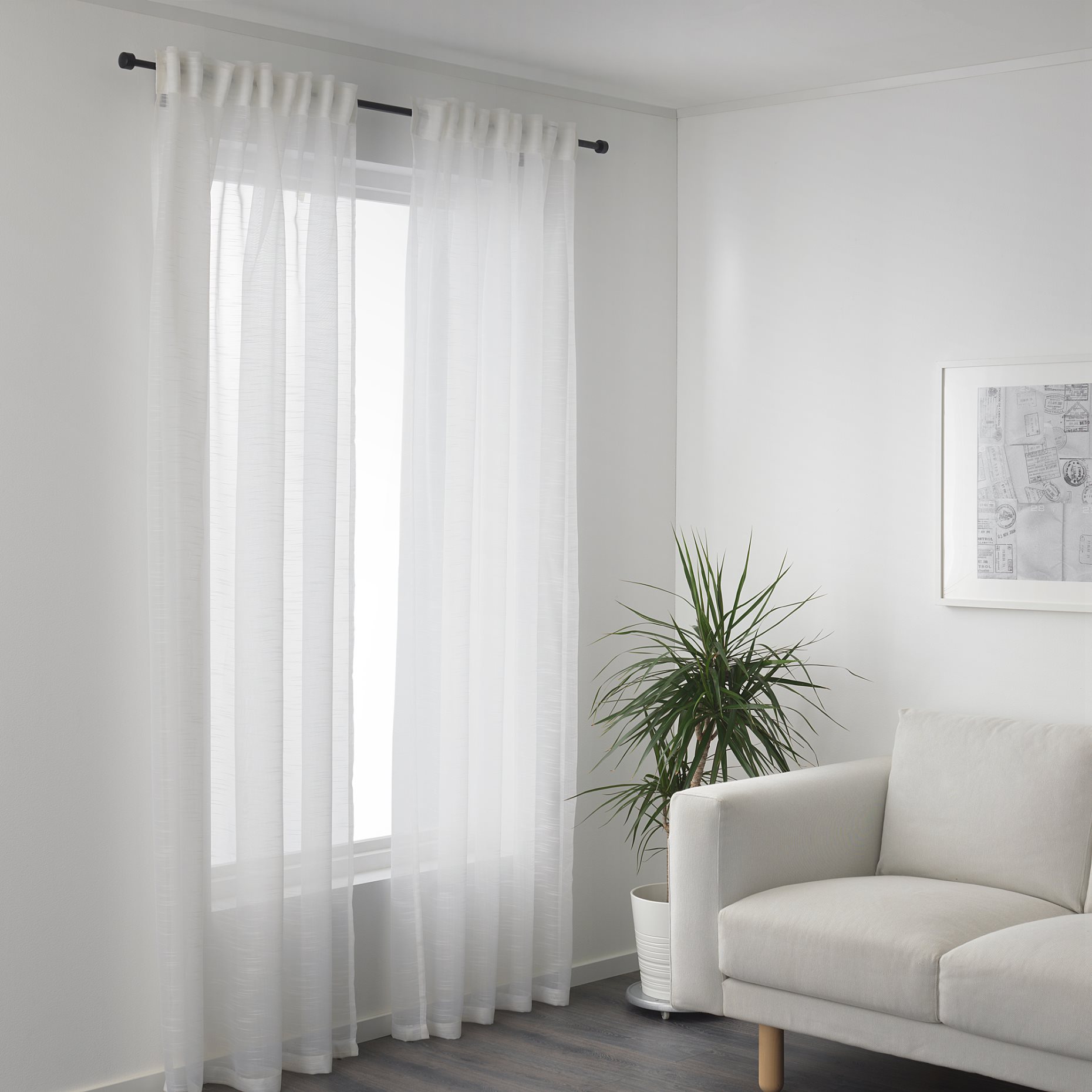 GJERTRUD, sheer curtains, 1 pair, 303.865.38