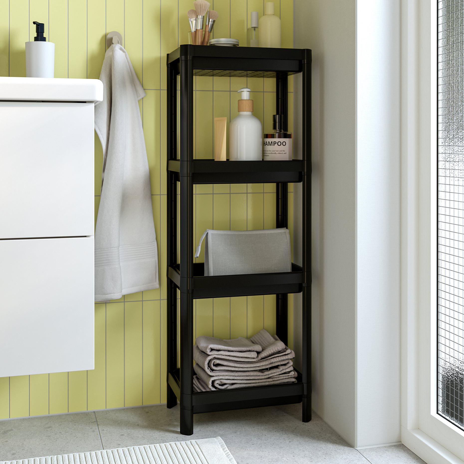 VESKEN, shelf unit, 36x23x100 cm, 304.508.07
