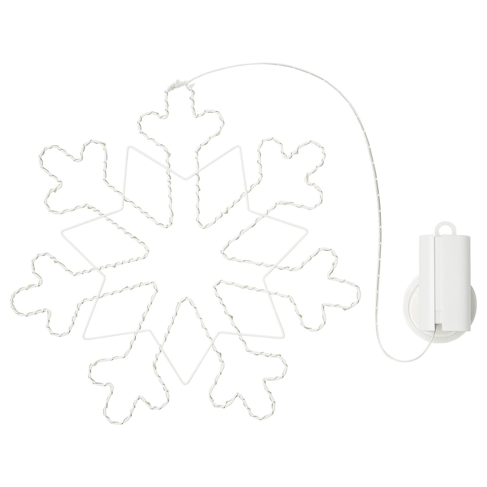 STRÅLA, pendant lamp with built-in LED light source/snowflake, 35 cm, 305.324.55