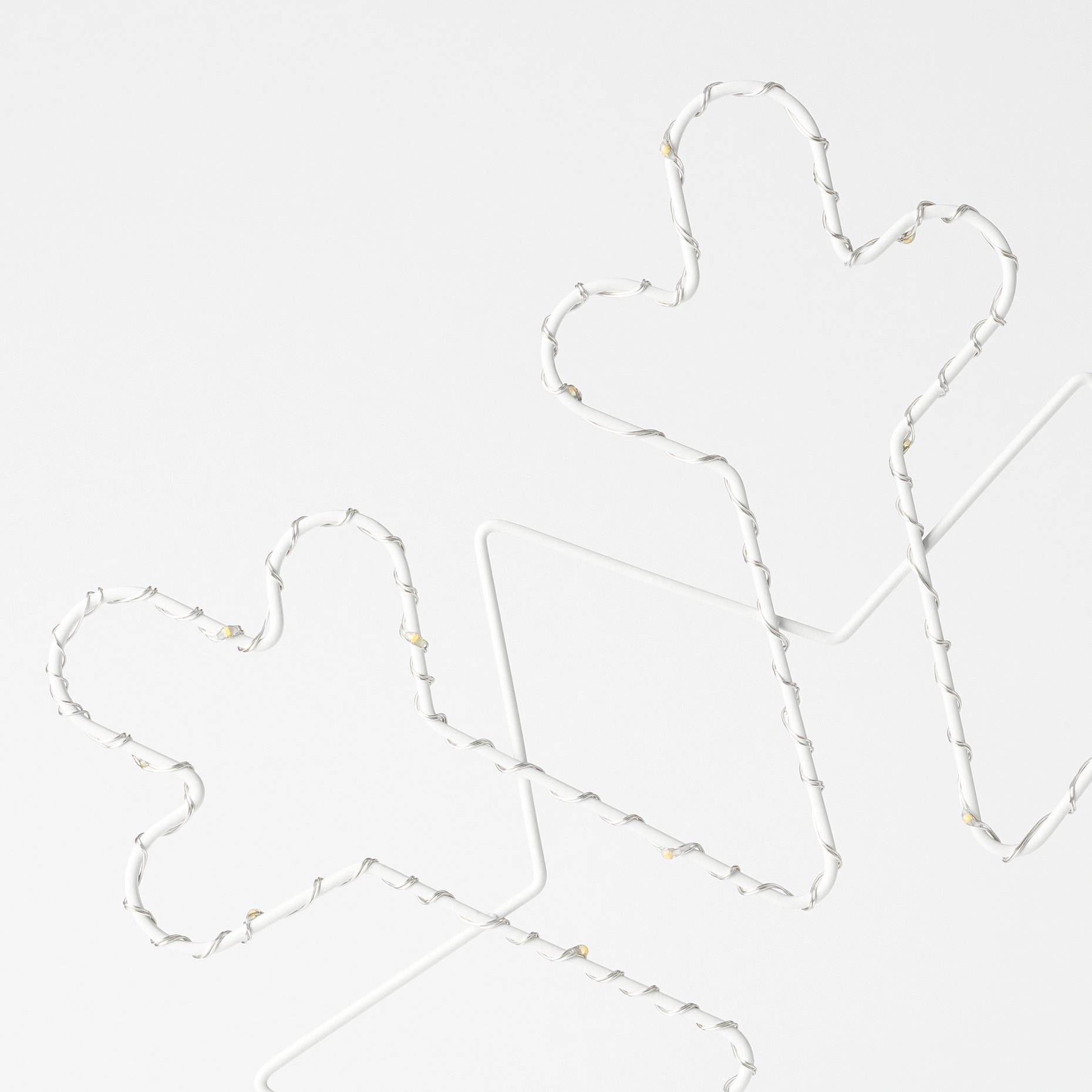 STRÅLA, pendant lamp with built-in LED light source/snowflake, 35 cm, 305.324.55