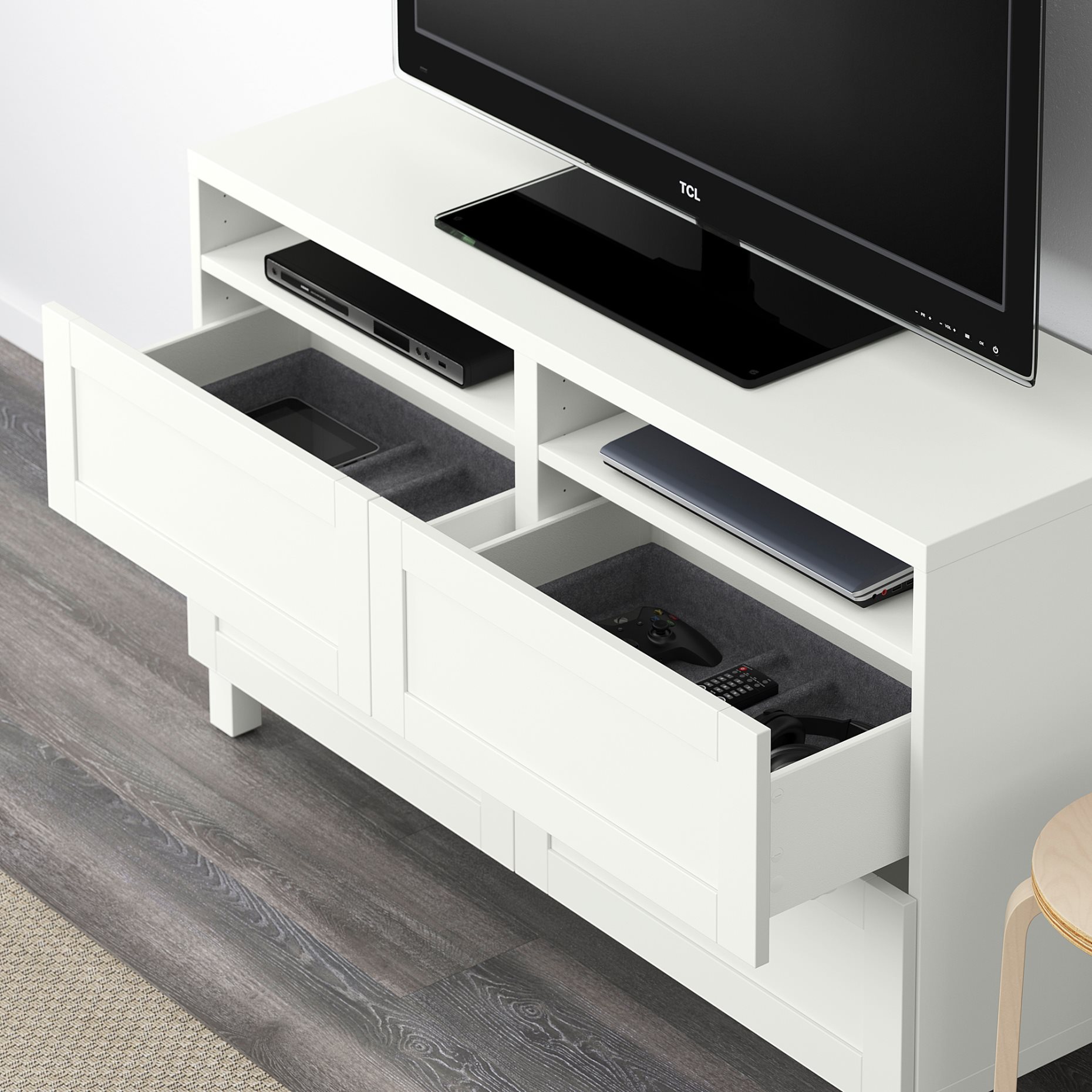 BESTÅ, TV bench with drawers, 120x40x74 cm, 391.939.17