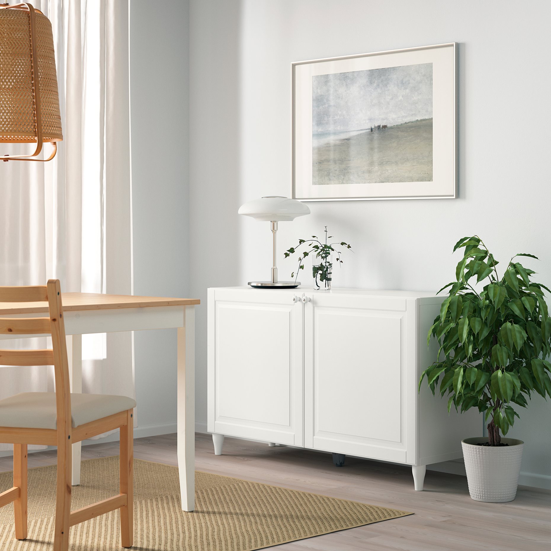 BESTÅ, σύνθεση αποθήκευσης με πόρτες, 120x42x74 cm, 393.848.70