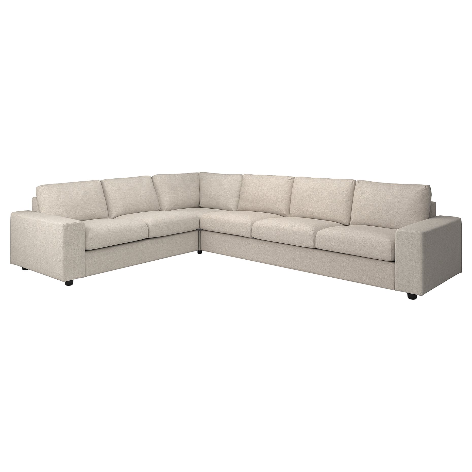 VIMLE, corner sofa, 5-seat with wide armrests, 394.017.99