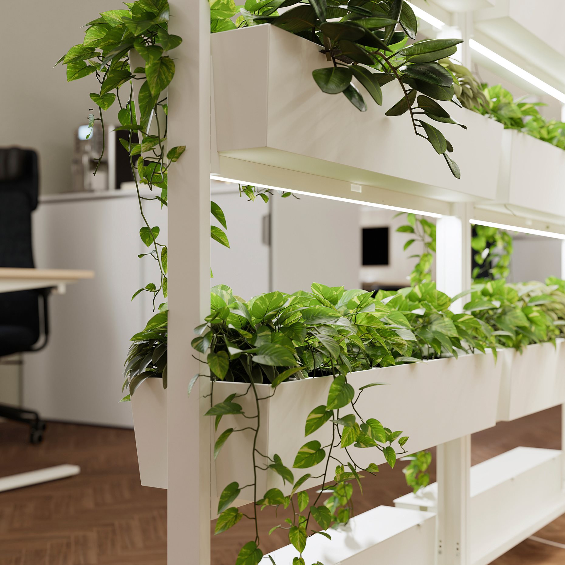 MITTZON, frame with castors/cable box, 85x205 cm, 395.146.78