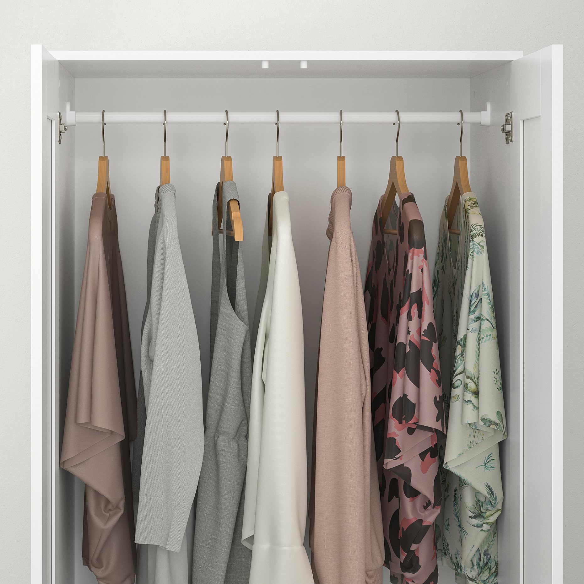 BRIMNES, wardrobe with 2 doors, 404.004.78