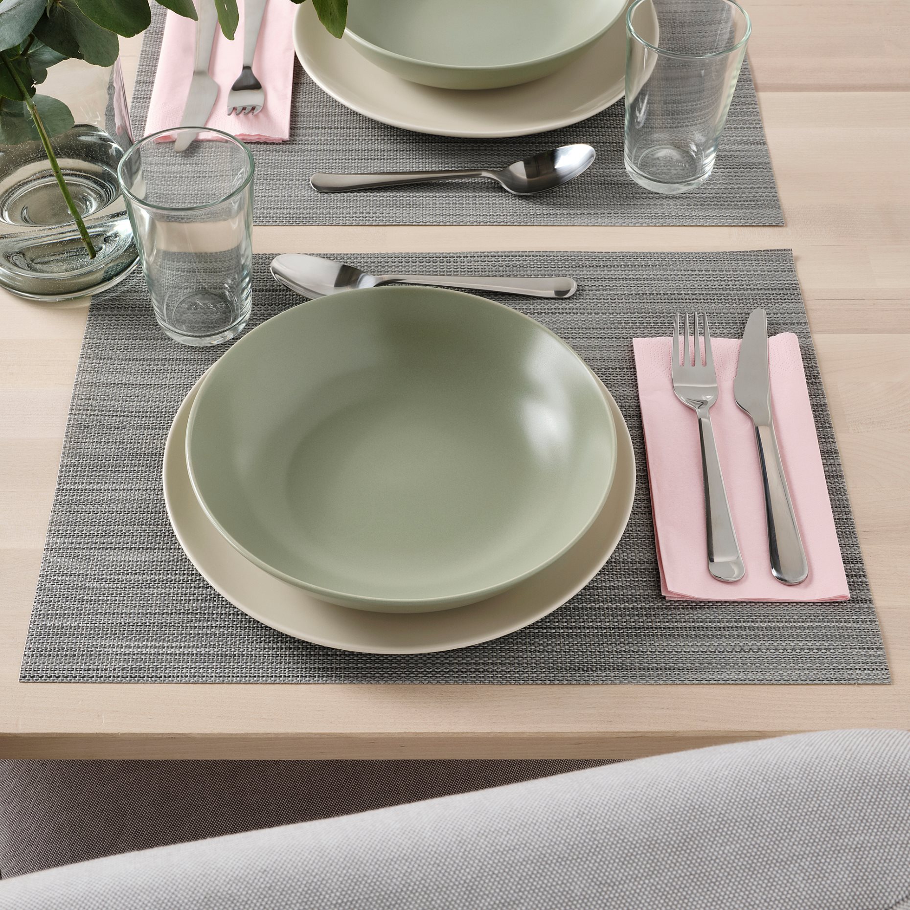 FÄRGKLAR, deep plate/matt 4 pack, 23 cm, 404.781.65