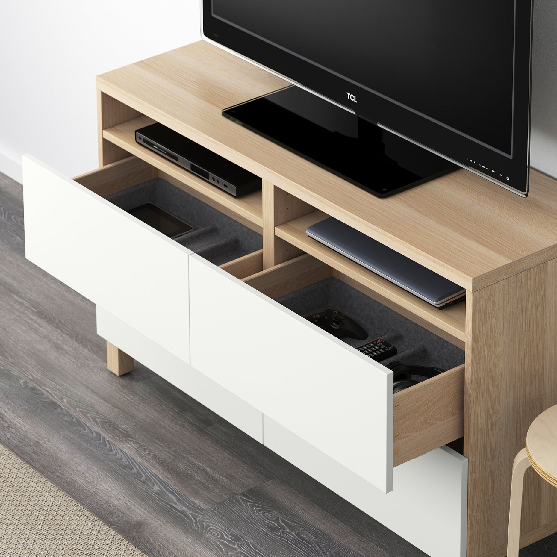 BESTÅ, έπιπλο TV με συρτάρια, 120x40x74 cm, 491.939.50