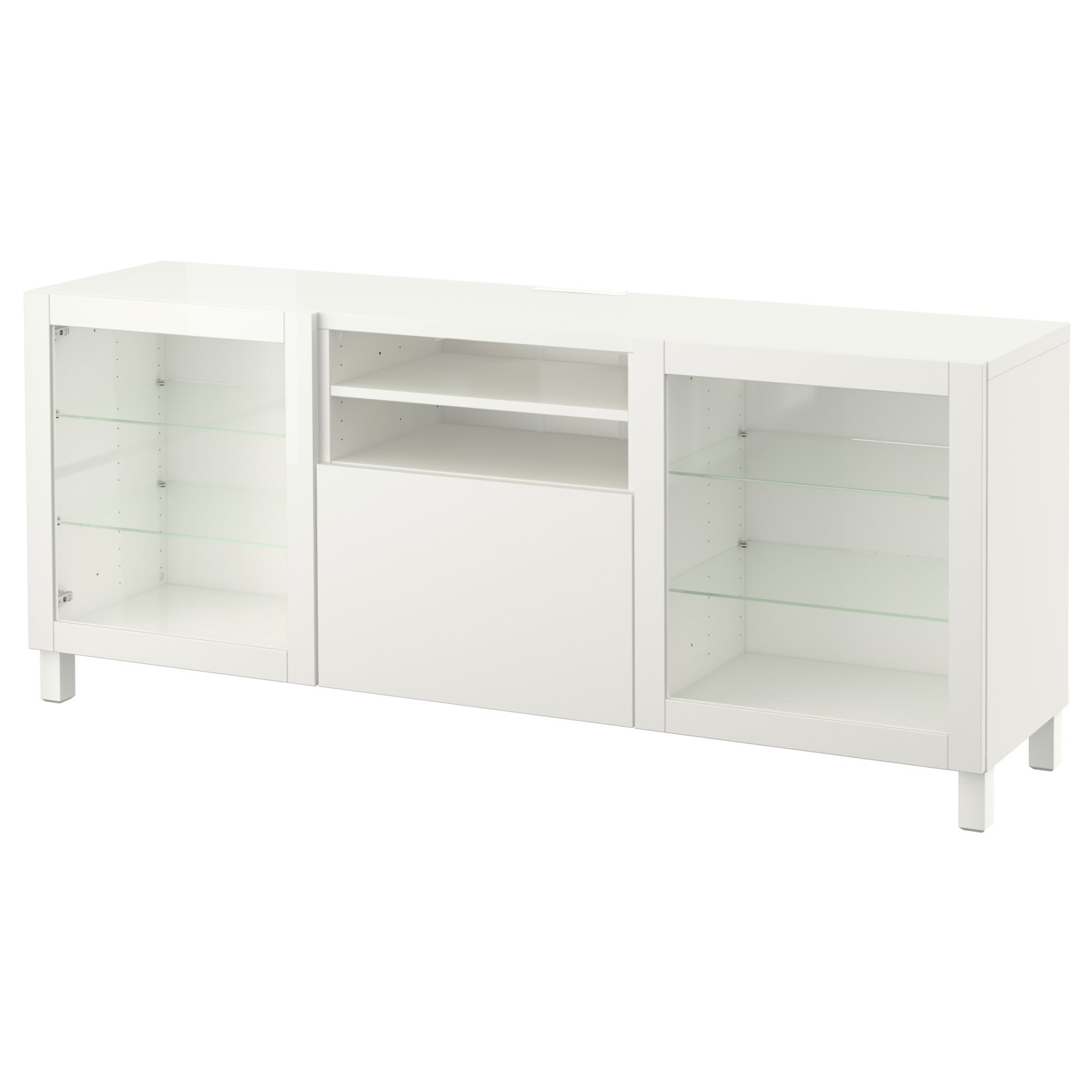 BESTÅ, TV bench with doors/drawer soft closing, 180x42x74 cm, 491.941.05