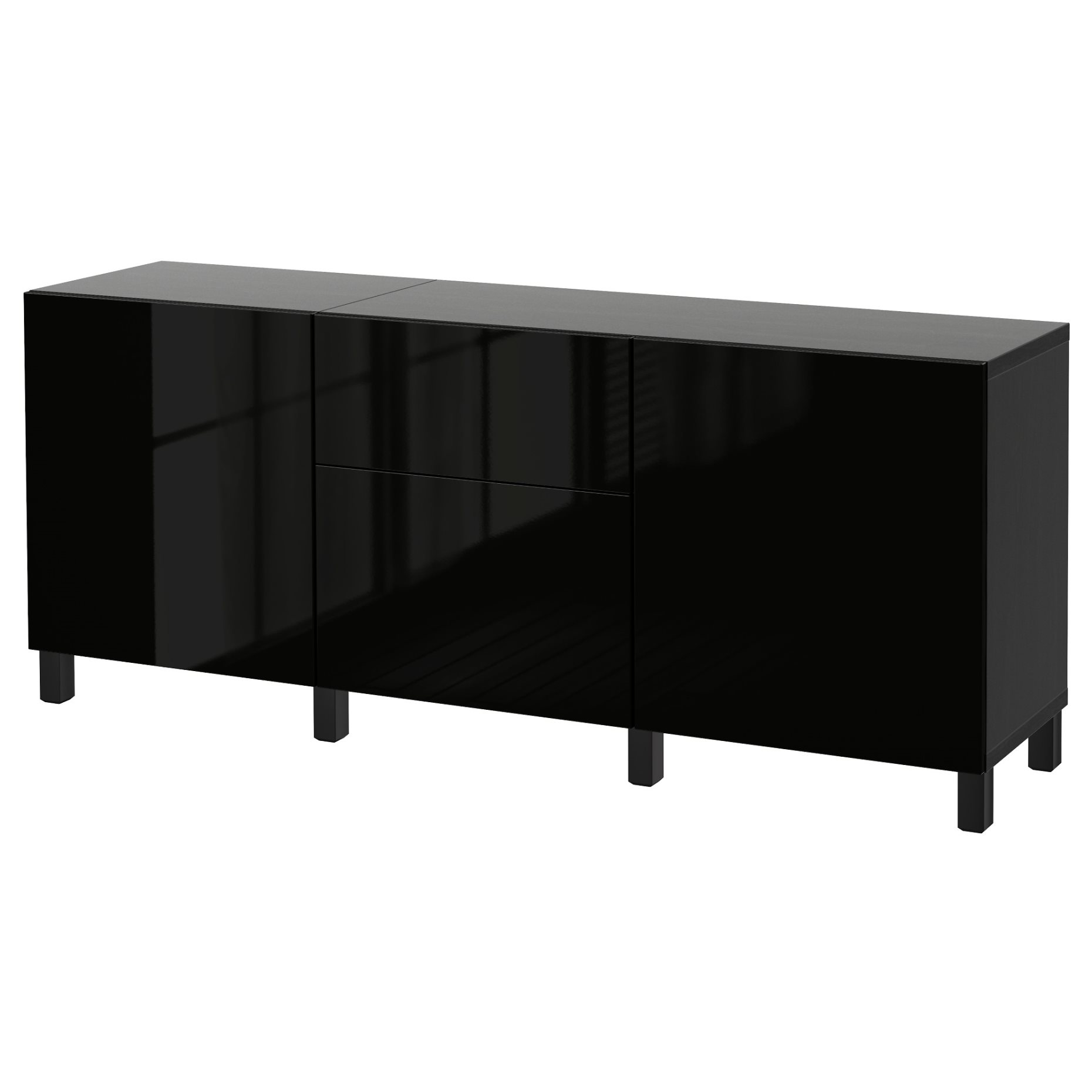 BESTÅ, storage combination with drawers soft-closing, 180x42x74 cm, 491.955.91