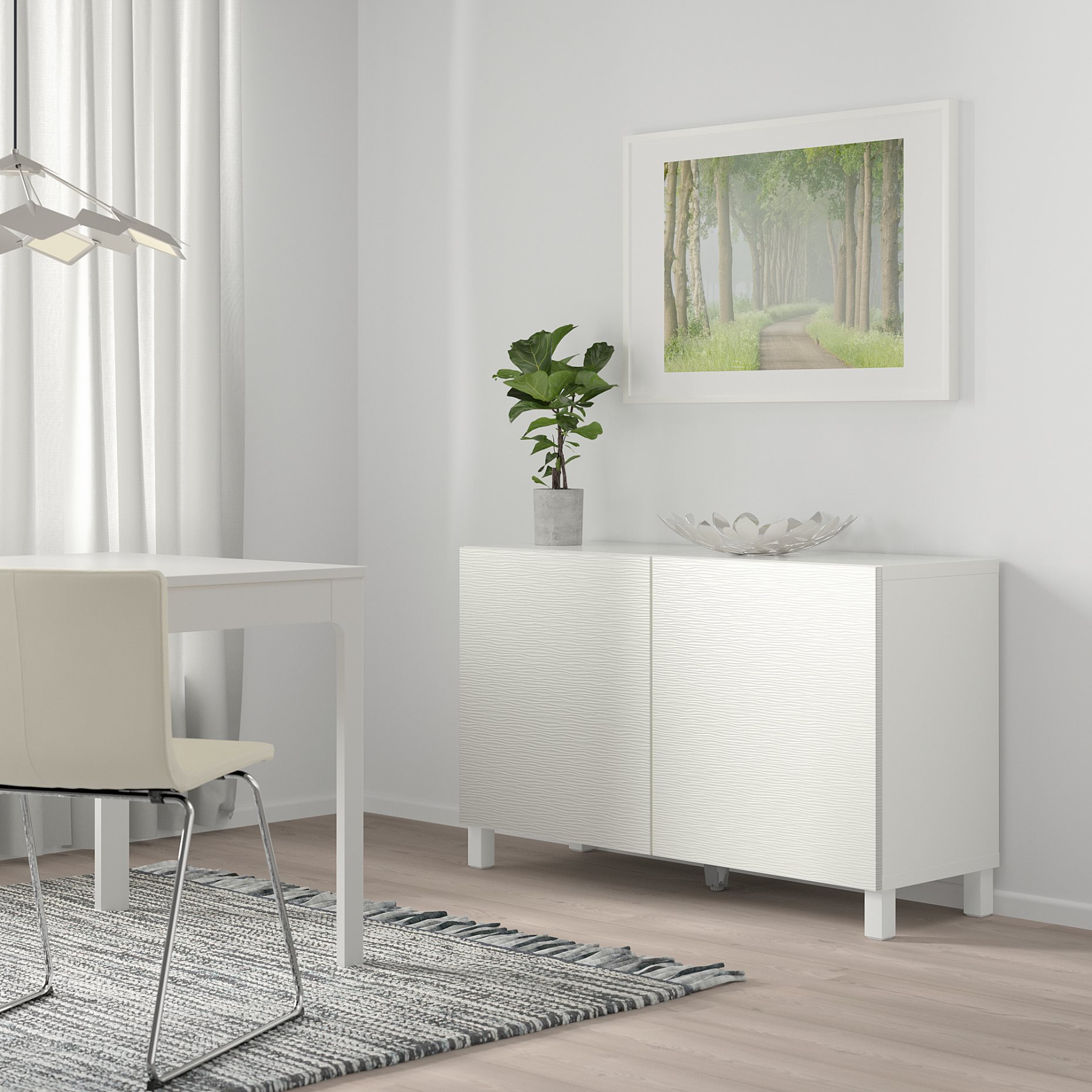 BESTÅ, storage combination with doors, 120x42x74 cm, 492.099.89