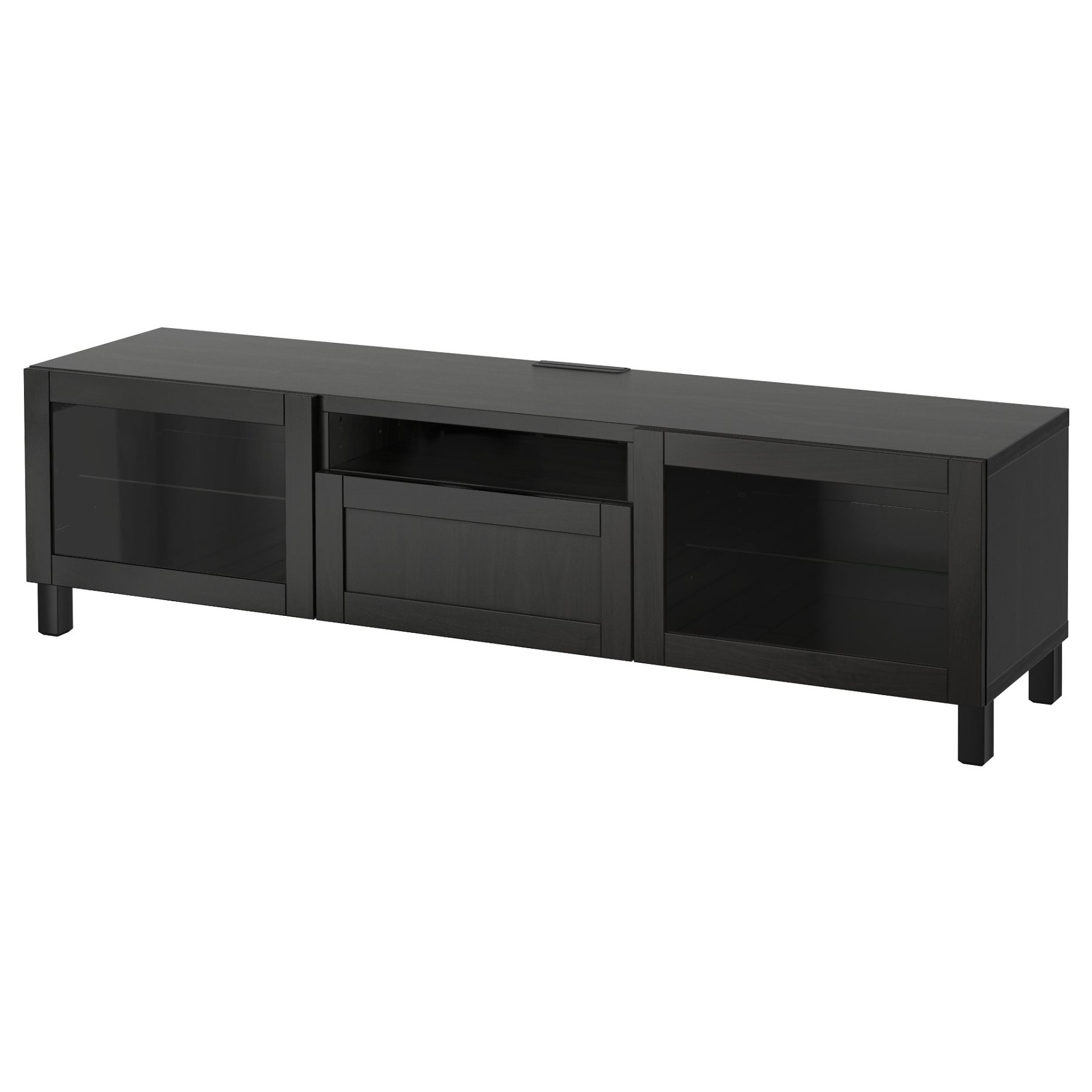 BESTÅ, TV bench with doors/drawer soft closing, 180x42x48 cm, 493.291.90