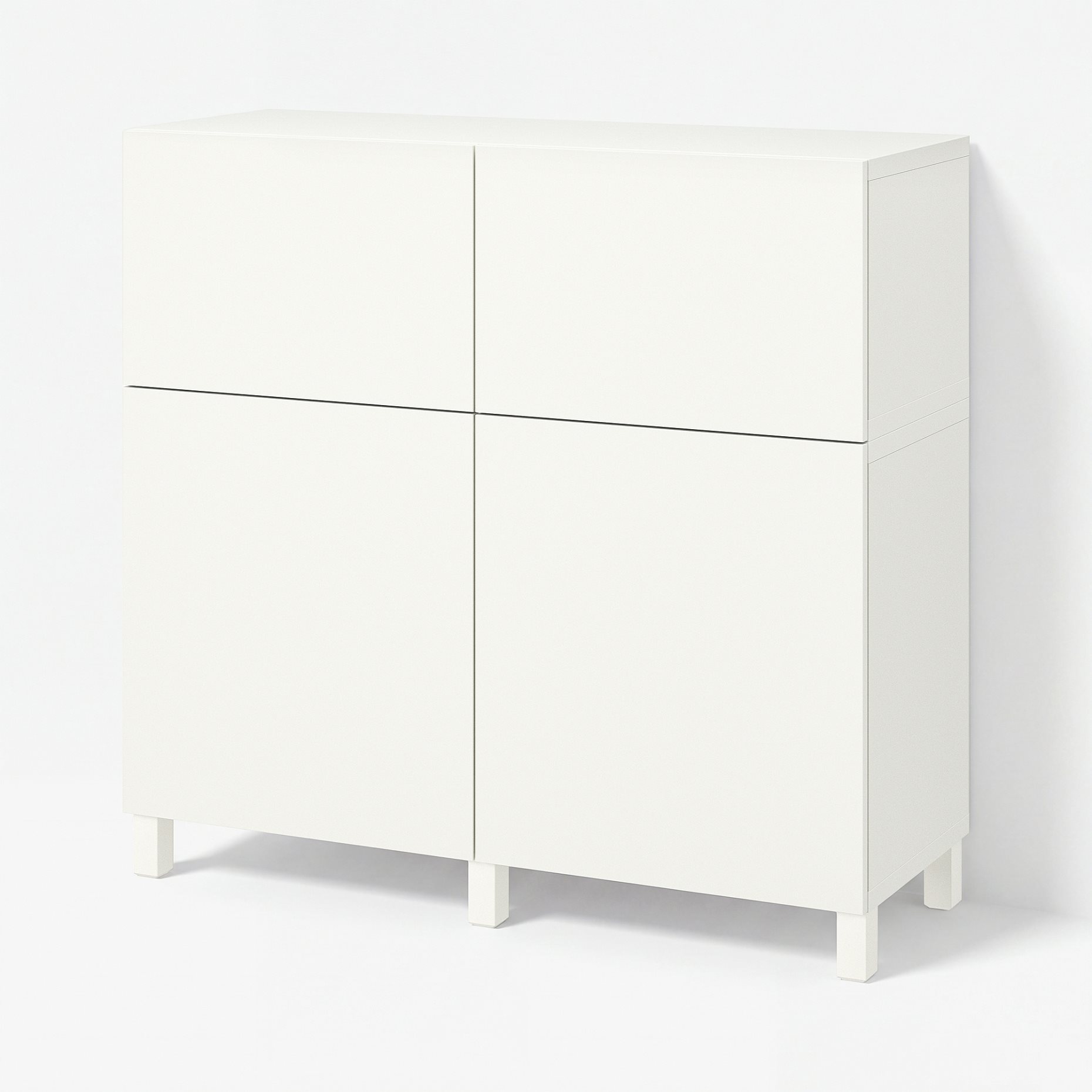 BESTÅ, storage combination with doors/drawers push open, 120x42x112 cm, 494.808.09