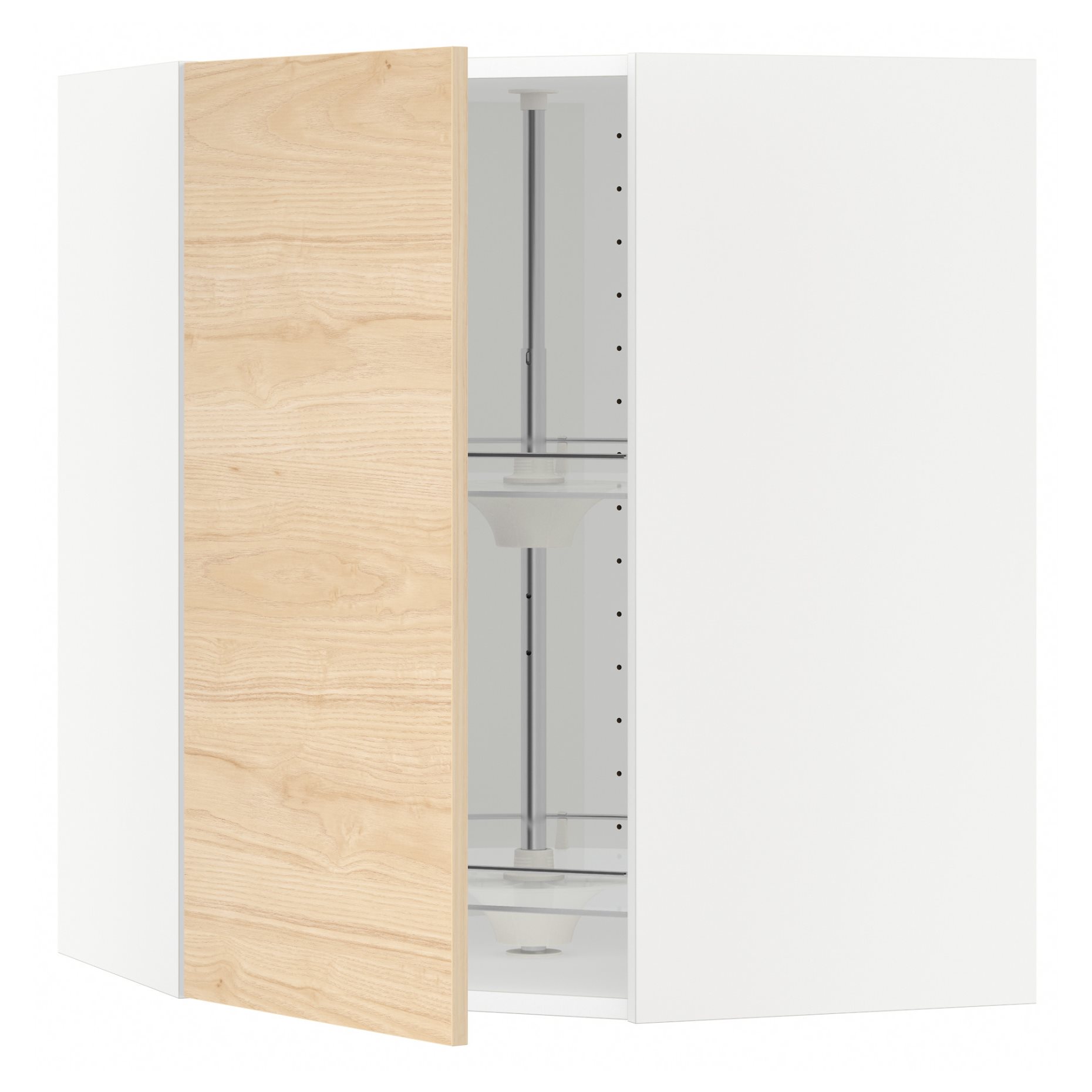 METOD, corner wall cabinet with carousel, 592.157.58