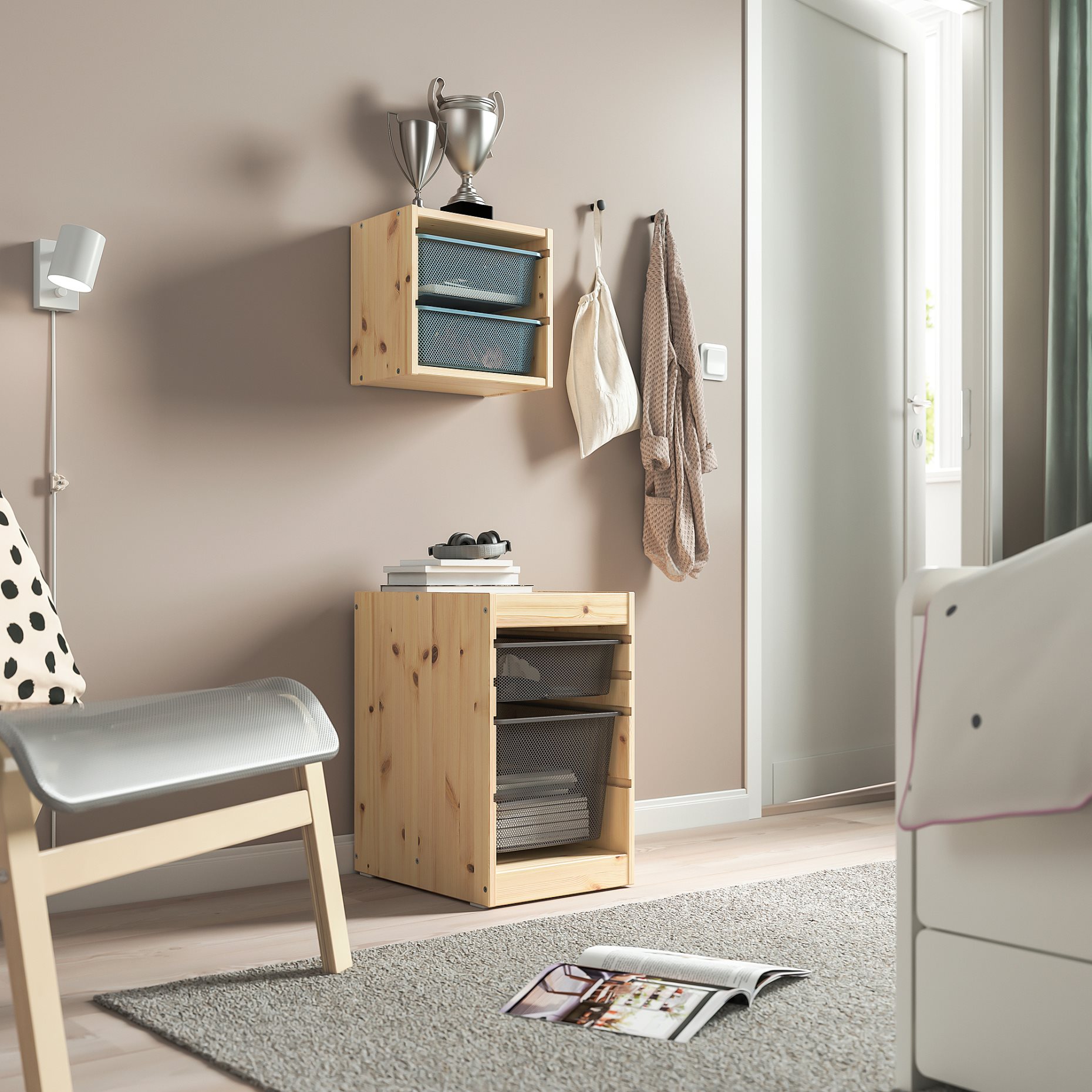 TROFAST, storage combination with boxes, 32x44x52 cm, 595.256.14