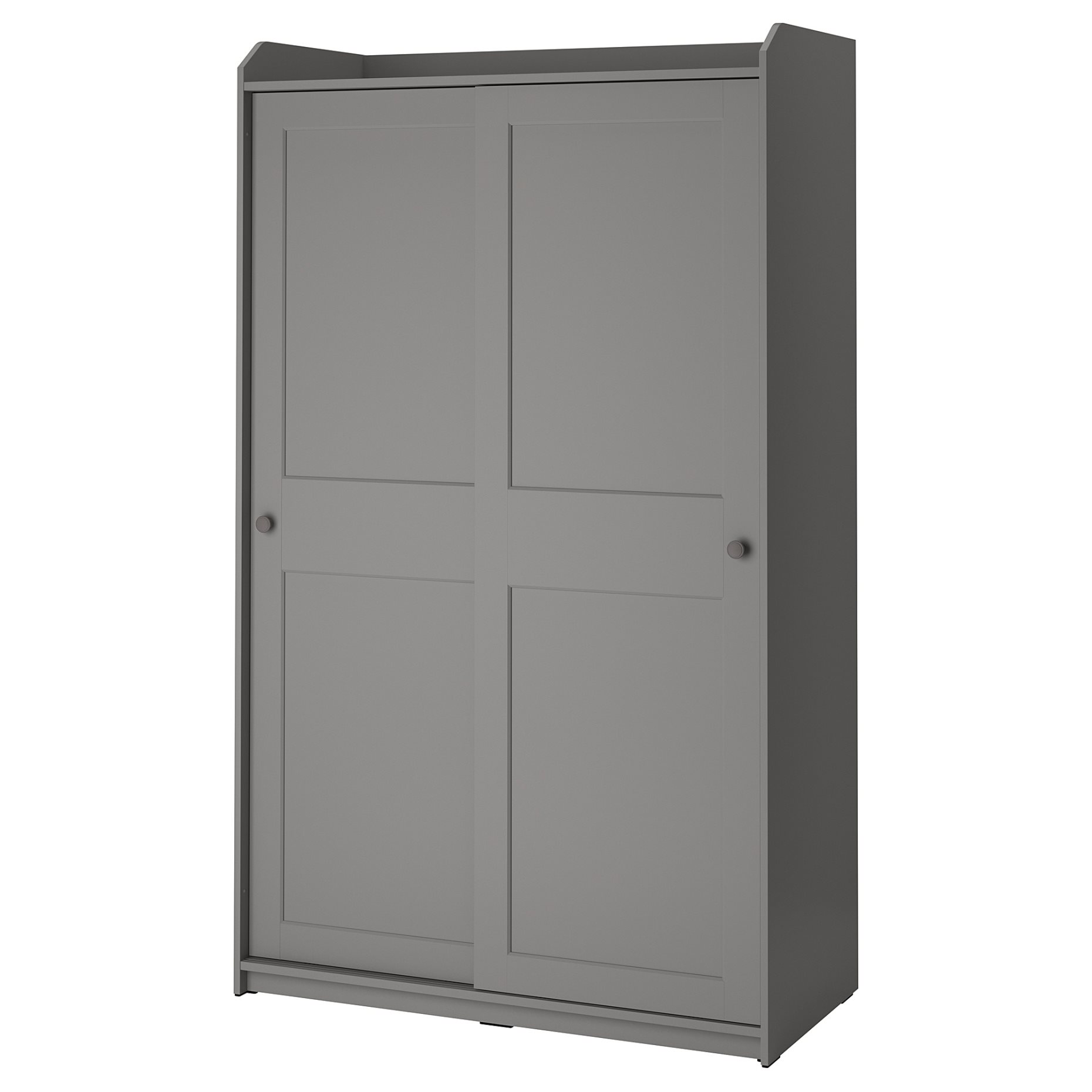 HAUGA, wardrobe with sliding doors, 118x55x199 cm, 604.072.71