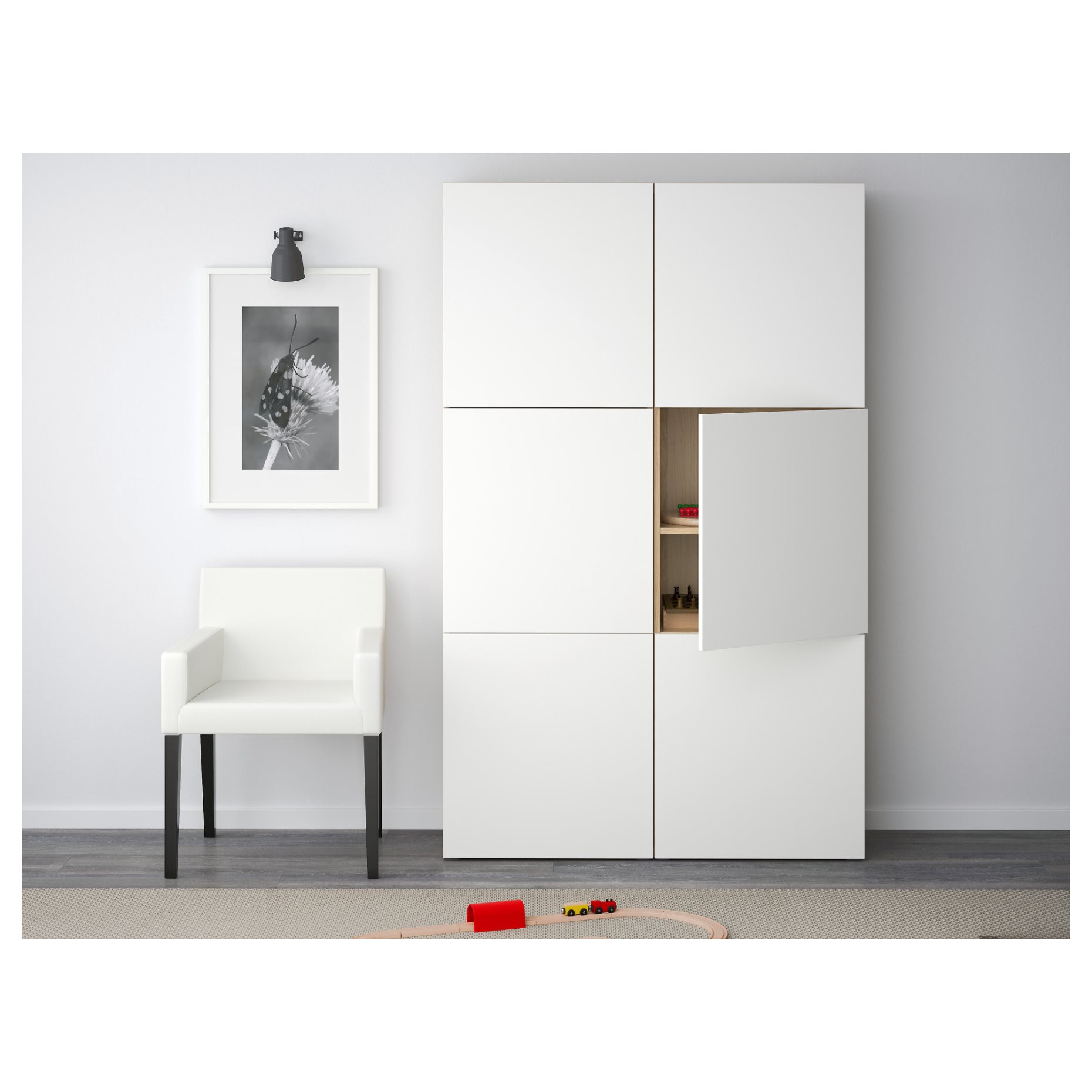 BESTÅ, σύνθεση αποθήκευσης με πόρτες, 120x42x193 cm, 690.715.04