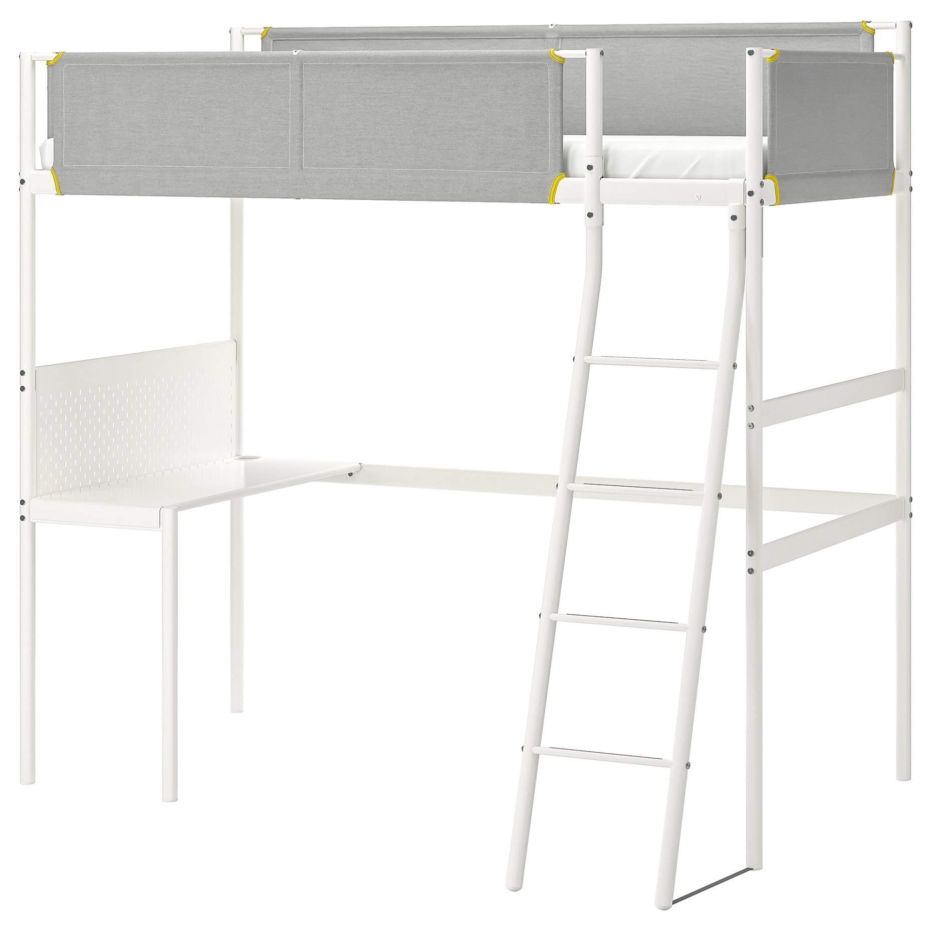 VITVAL, loft bed frame with desk top, 693.025.66