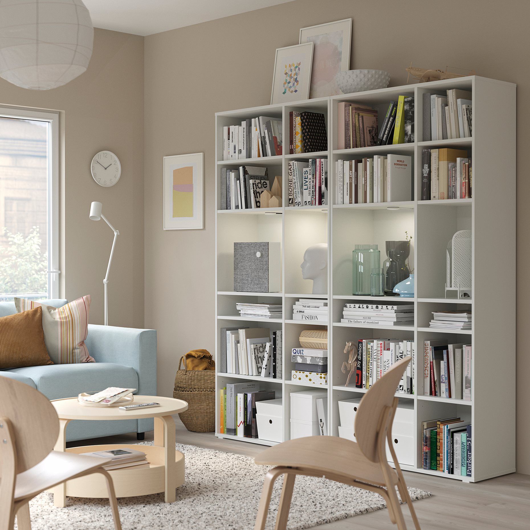VIHALS, shelving combination, 190x37x200 cm, 694.406.00