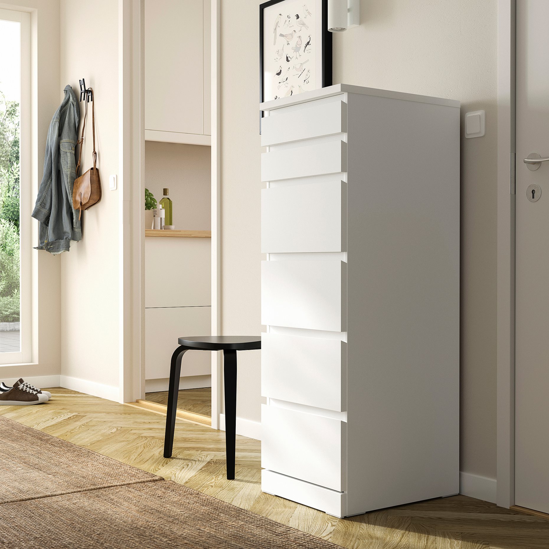 MALM, chest of 6 drawers, 704.035.93