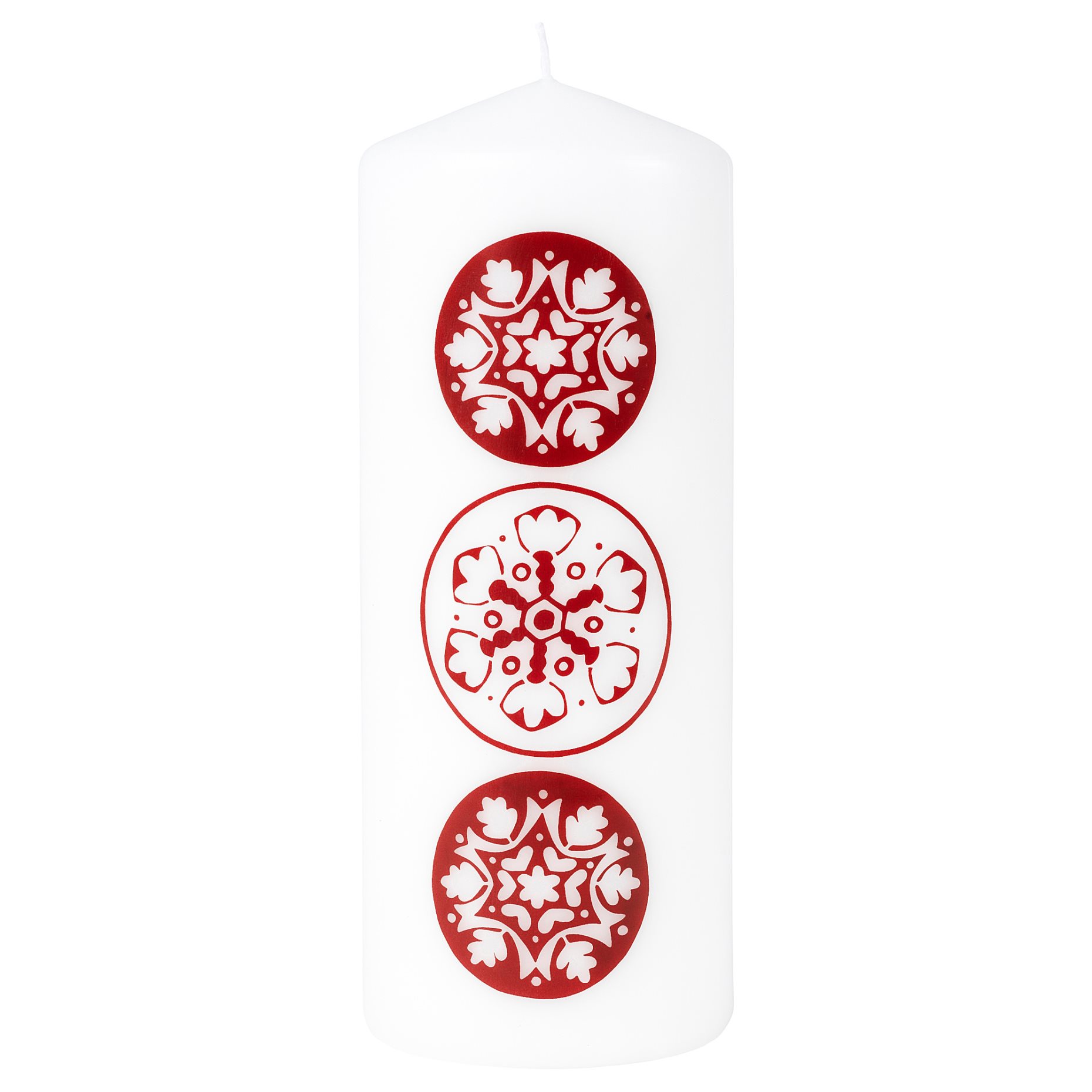 VINTER 2020, unscented block candle/snowflake pattern, 20 cm, 704.720.01