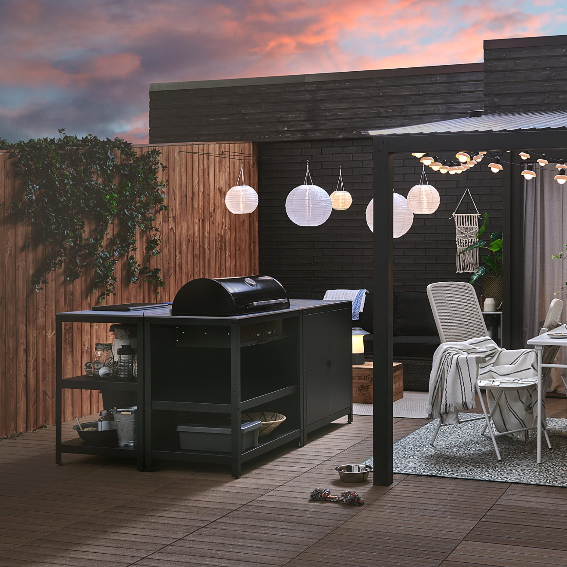 UTLÄNGAN, floor decking outdoor/ 5 pack, 0.90 m², 704.804.16