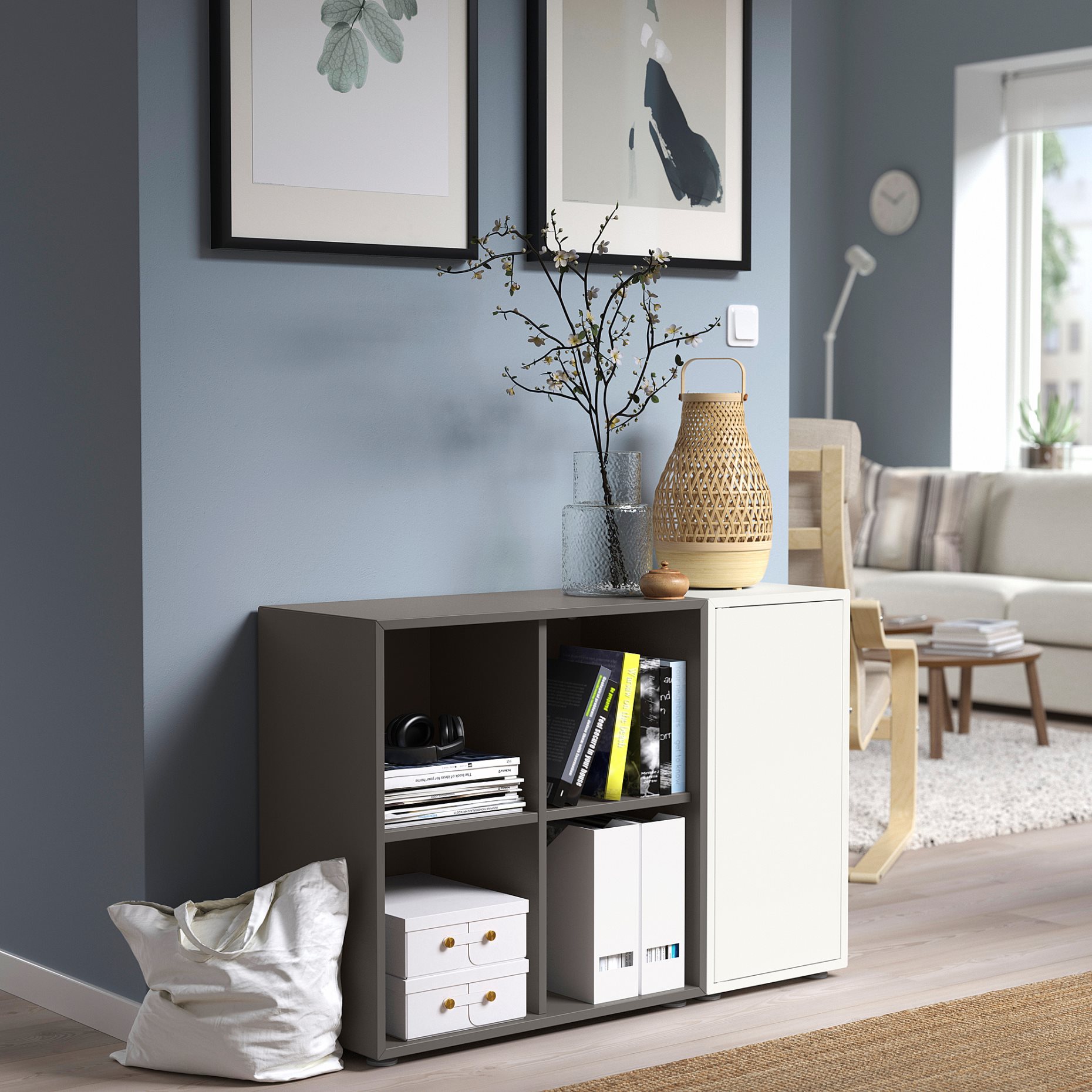 EKET, cabinet combination with feet, 791.908.70