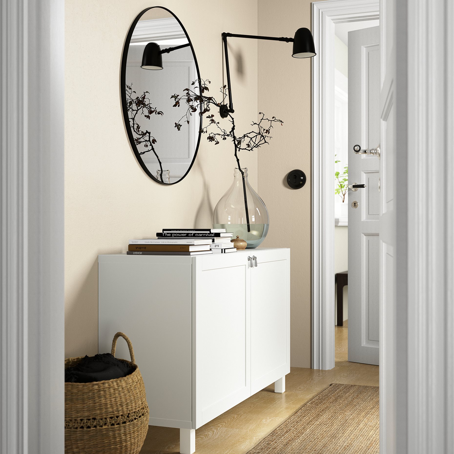 BESTÅ, storage combination with doors, 120x42x74 cm, 792.821.86