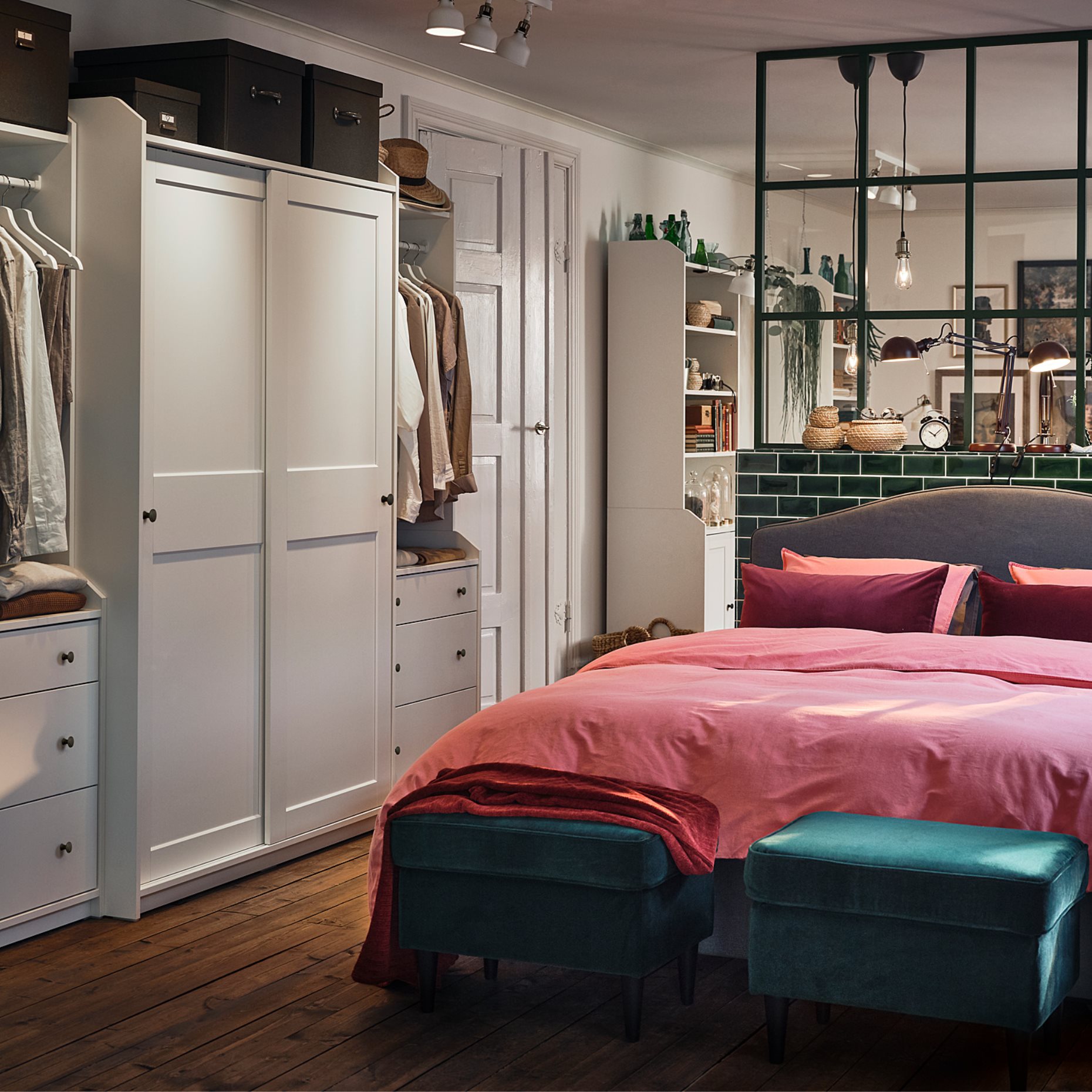 HAUGA, wardrobe combination, 258X55X199 cm, 793.881.64