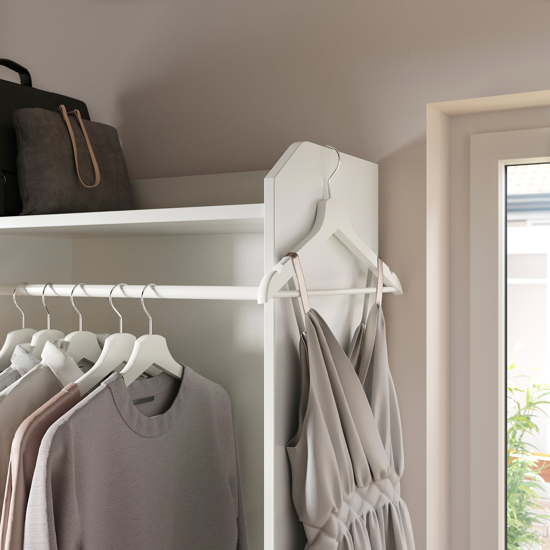 HAUGA, wardrobe combination, 258X55X199 cm, 793.881.64