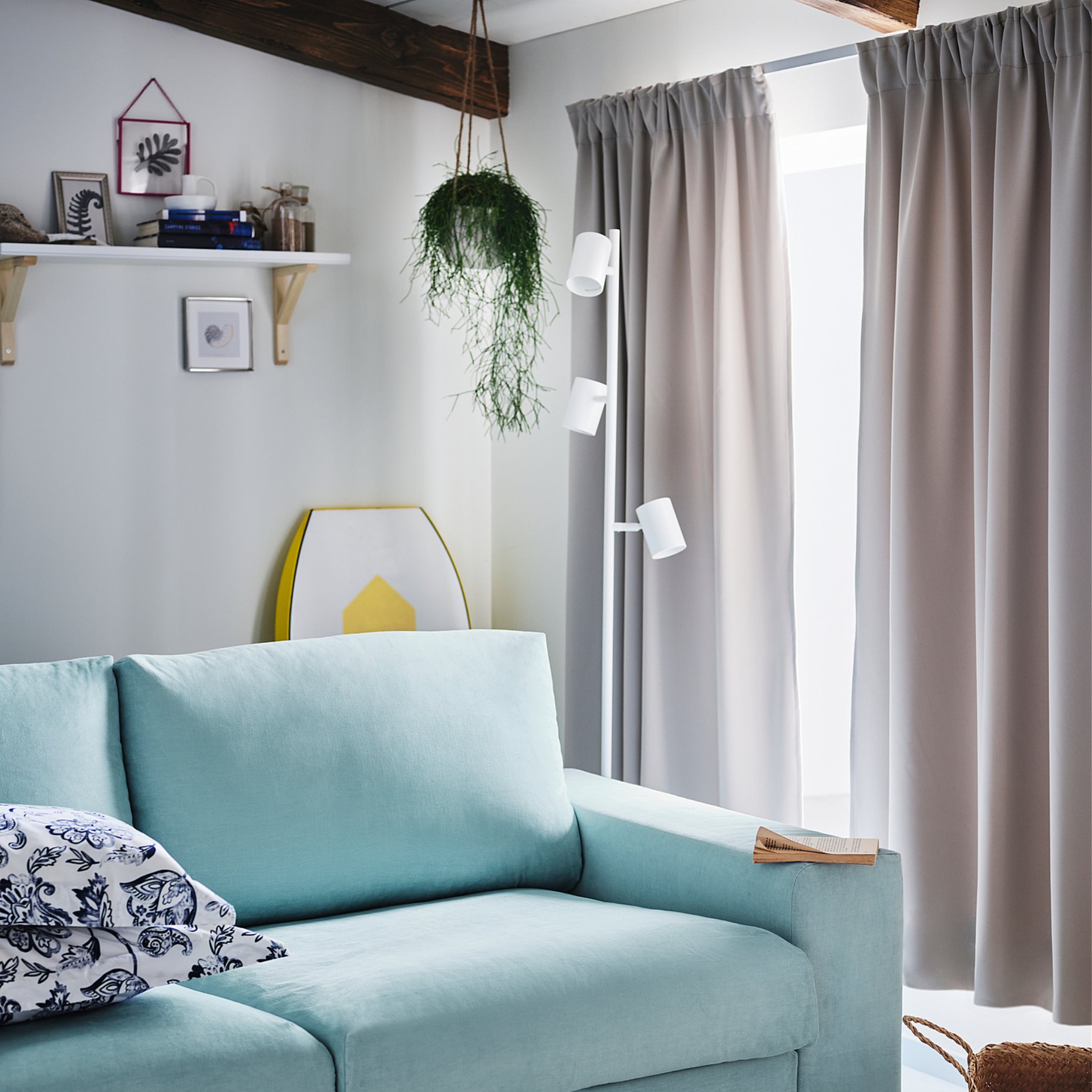 NYMÅNE, floor lamp with 3-spot, 804.554.83