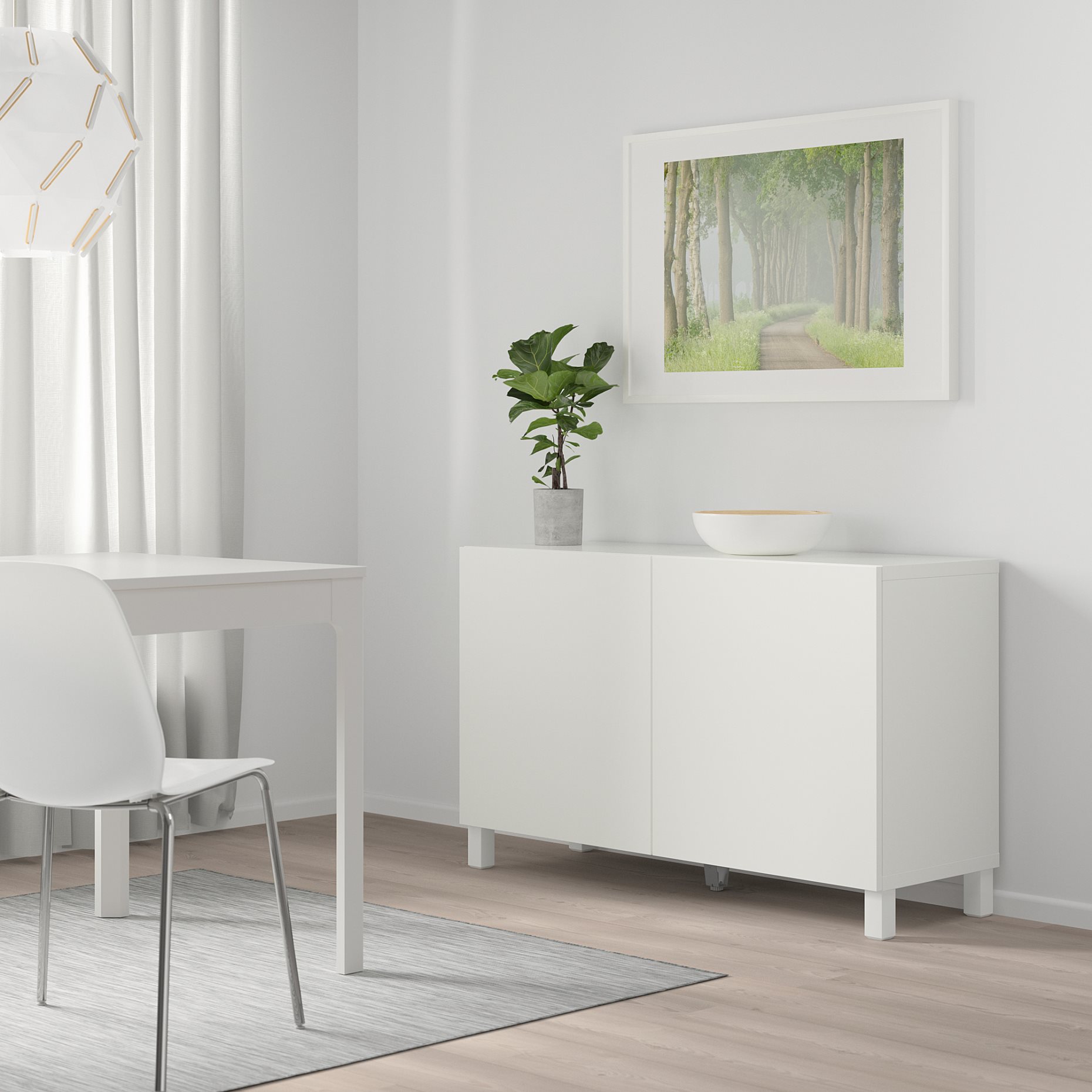 BESTÅ, storage combination with doors, 120x42x74 cm, 892.098.26