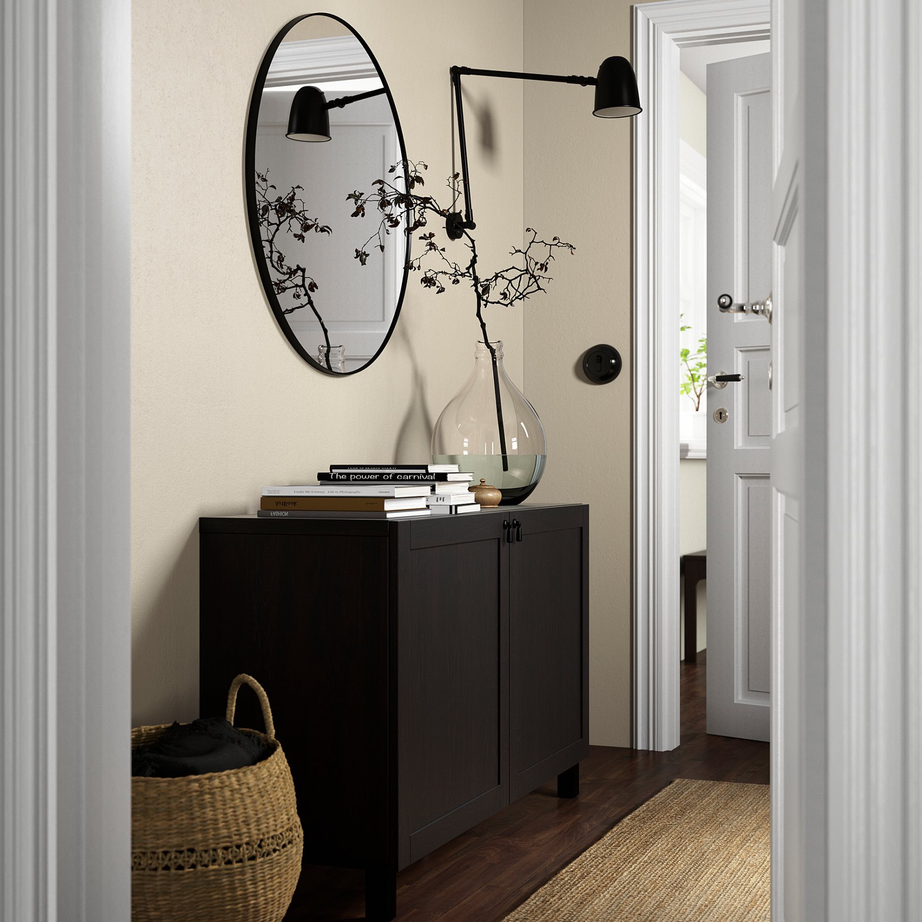 BESTÅ, storage combination with doors, 120x42x74 cm, 892.822.04