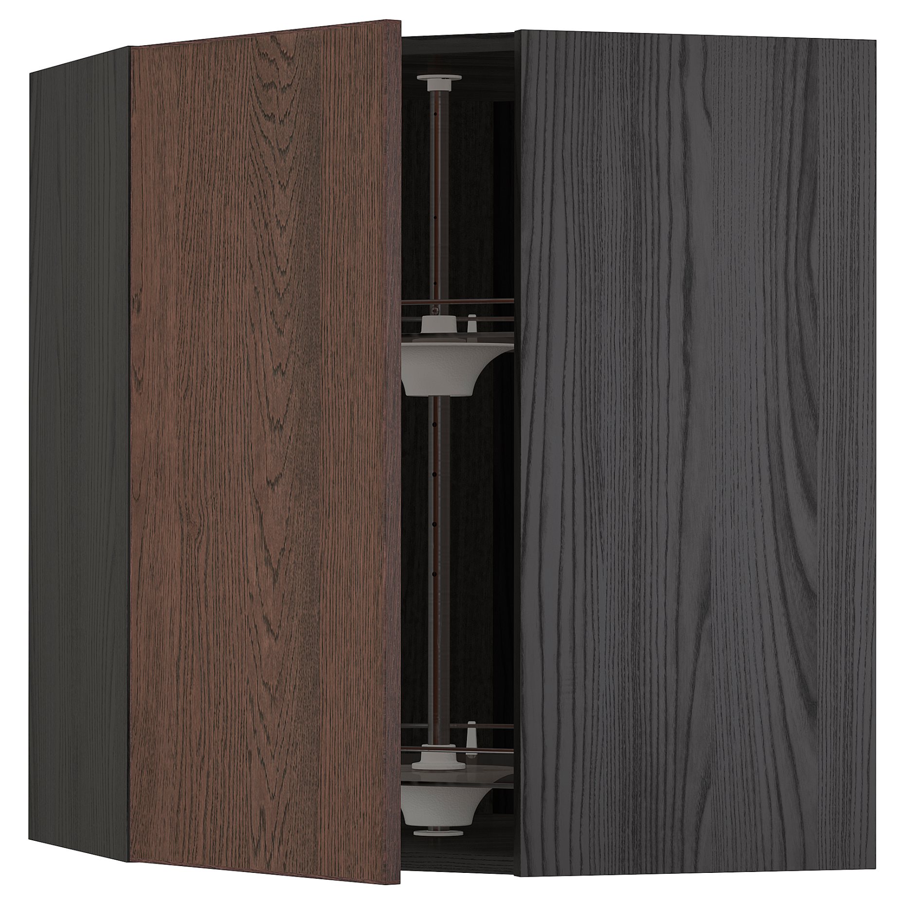 METOD, corner wall cabinet with carousel, 68x80 cm, 894.058.27
