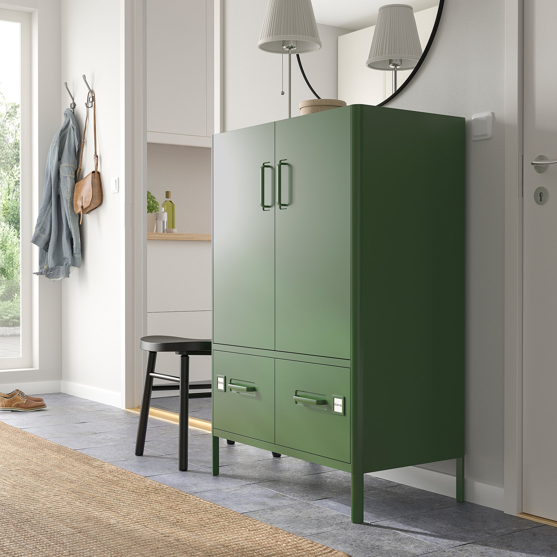 IDÅSEN, cabinet with doors and drawers, 80x47x119 cm, 904.963.98