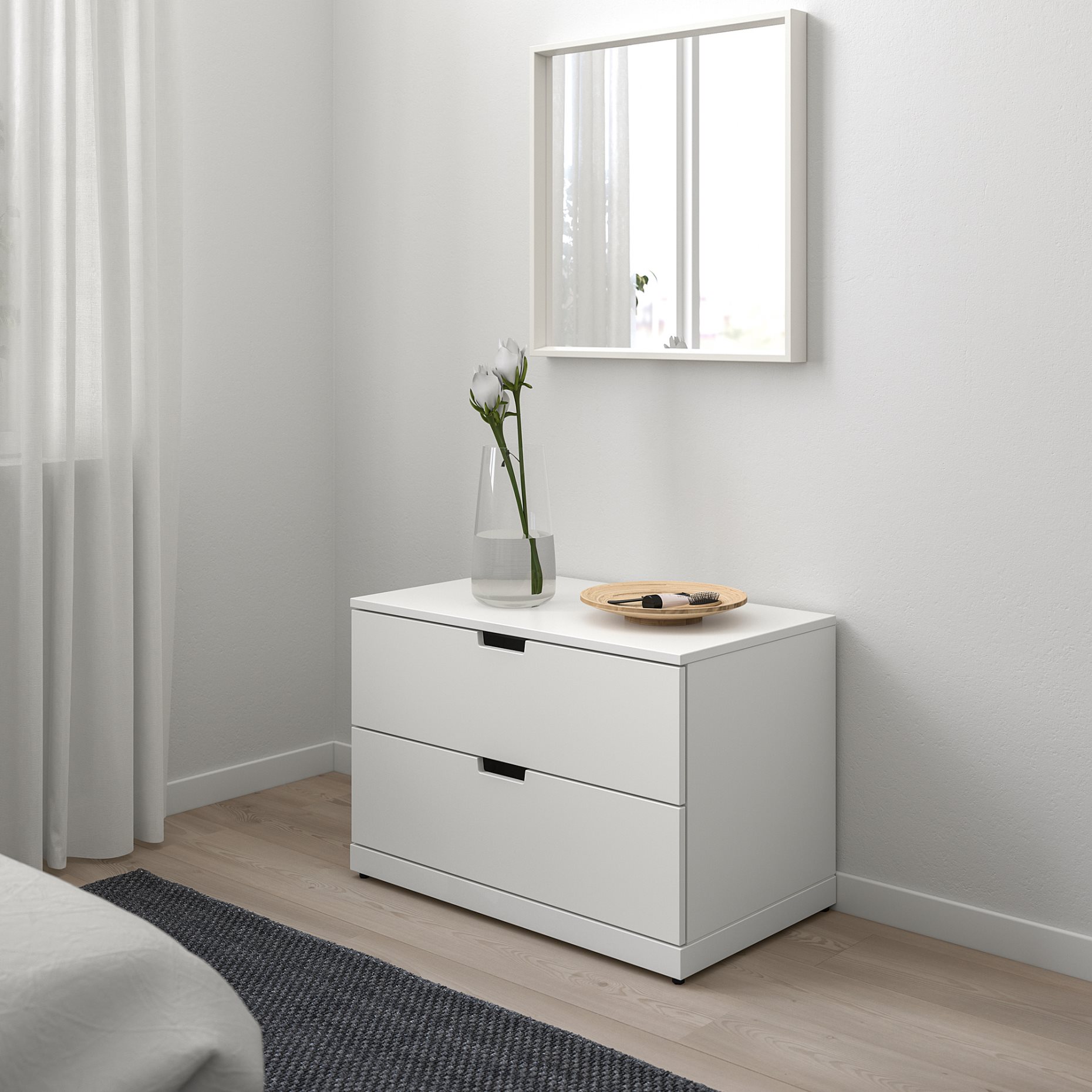 NORDLI, συρταριέρα με 2 συρτάρια, 80X54 cm, 992.394.94