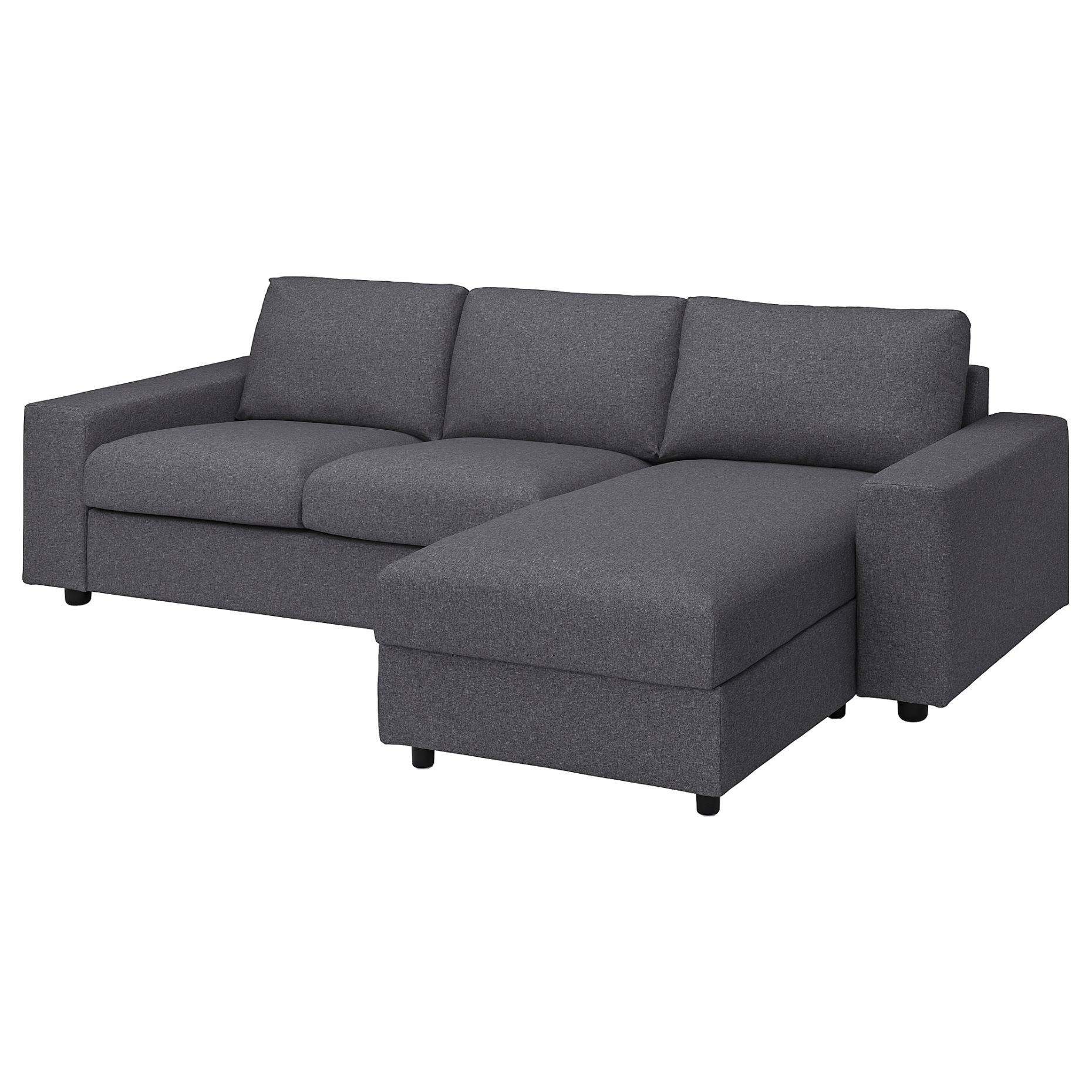 VIMLE, 3-seat sofa with chaise longue with wide armrests, 994.012.92