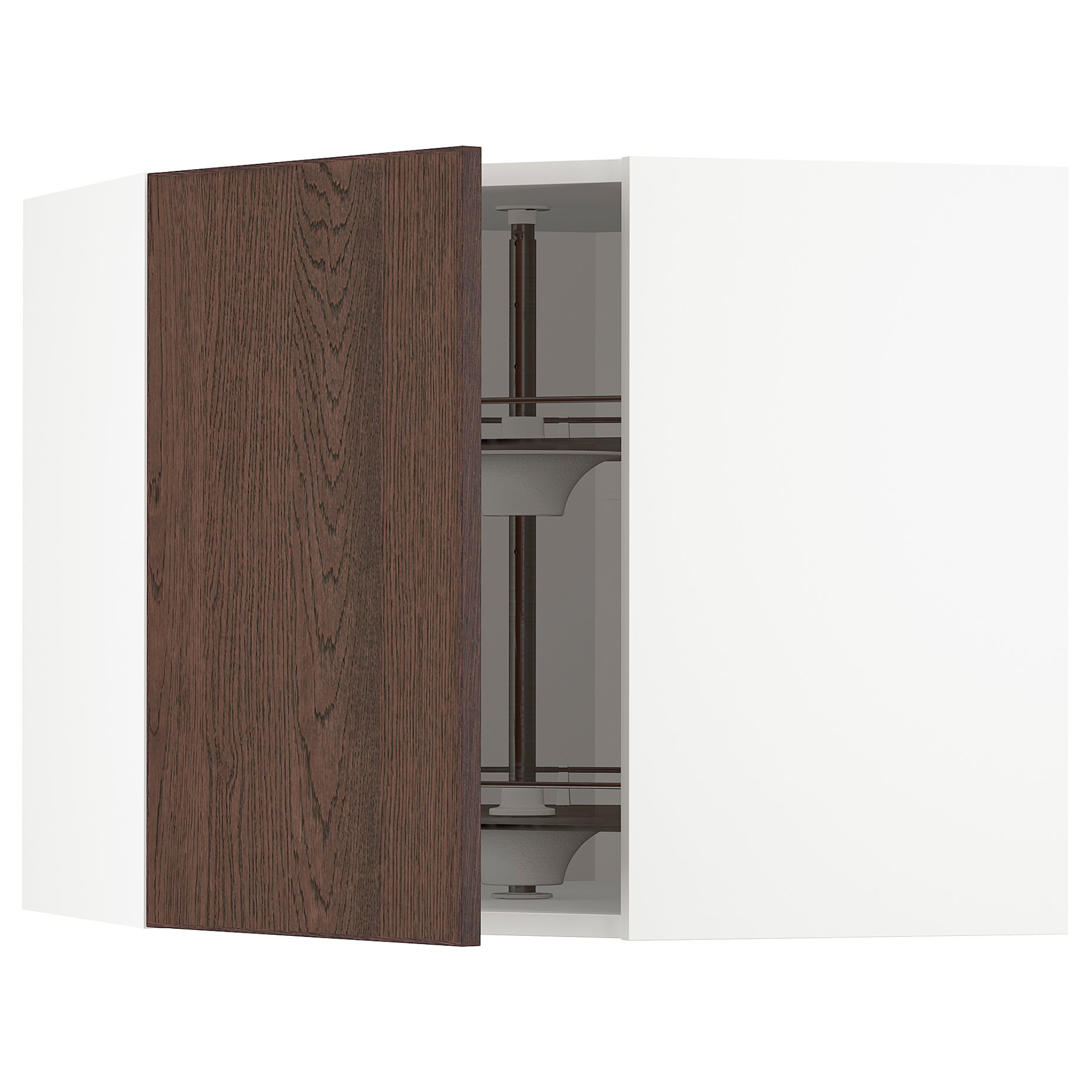 METOD, corner wall cabinet with carousel, 68x60 cm, 994.045.25